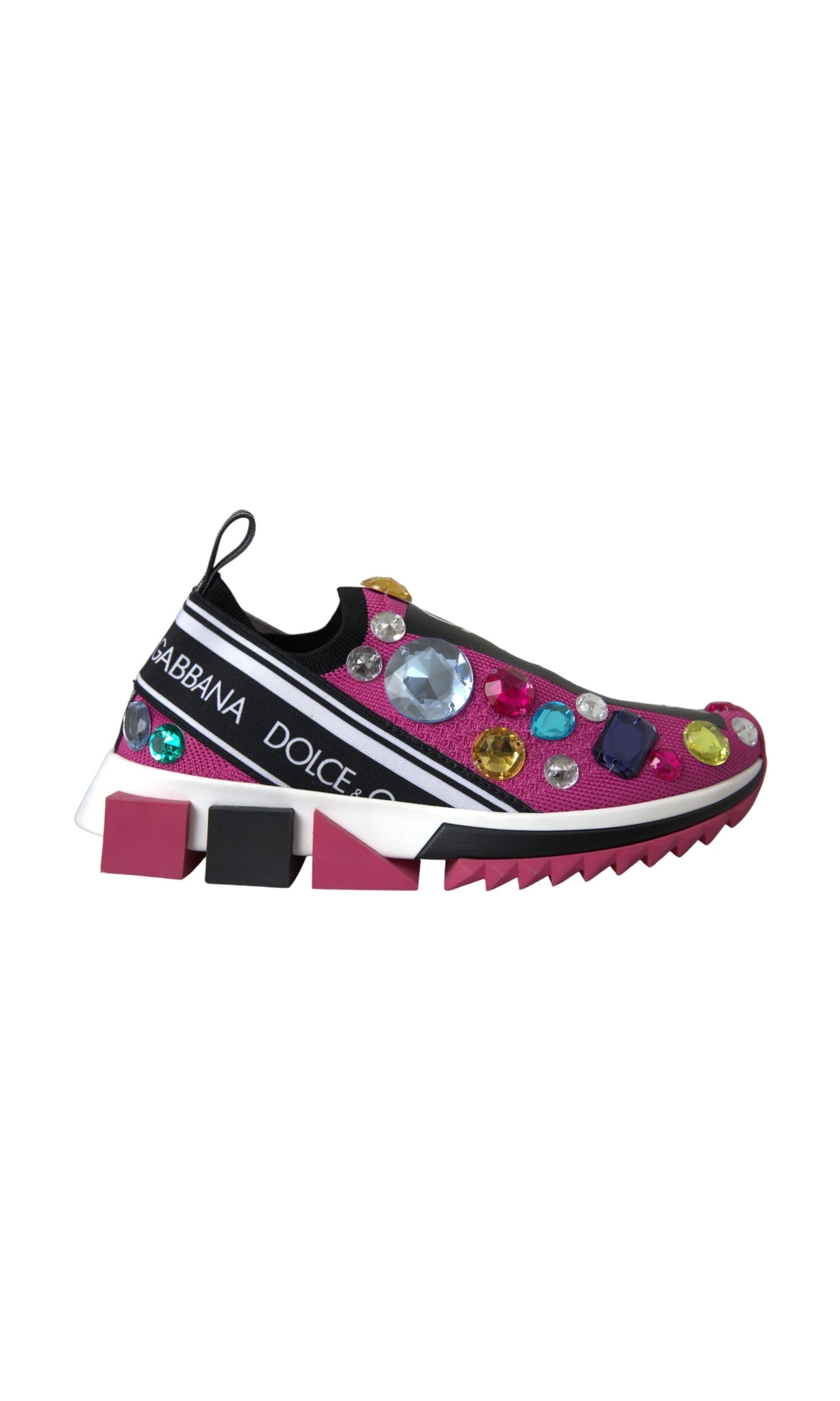 Dolce & Gabbana Pink Sorrento Crystals Sneakers Shoes Glam Steals