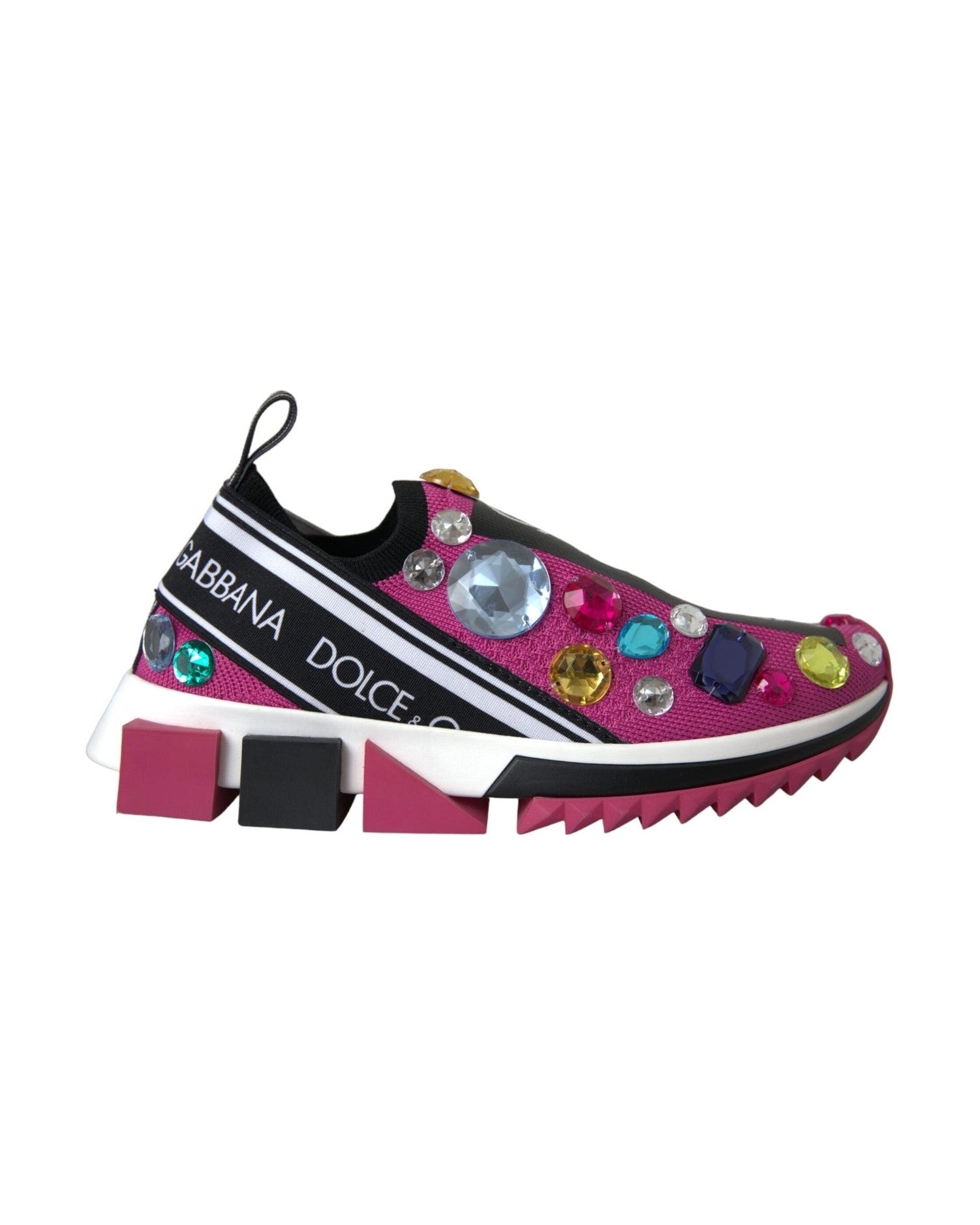 Dolce & Gabbana Pink Sorrento Crystals Sneakers Shoes Glam Steals