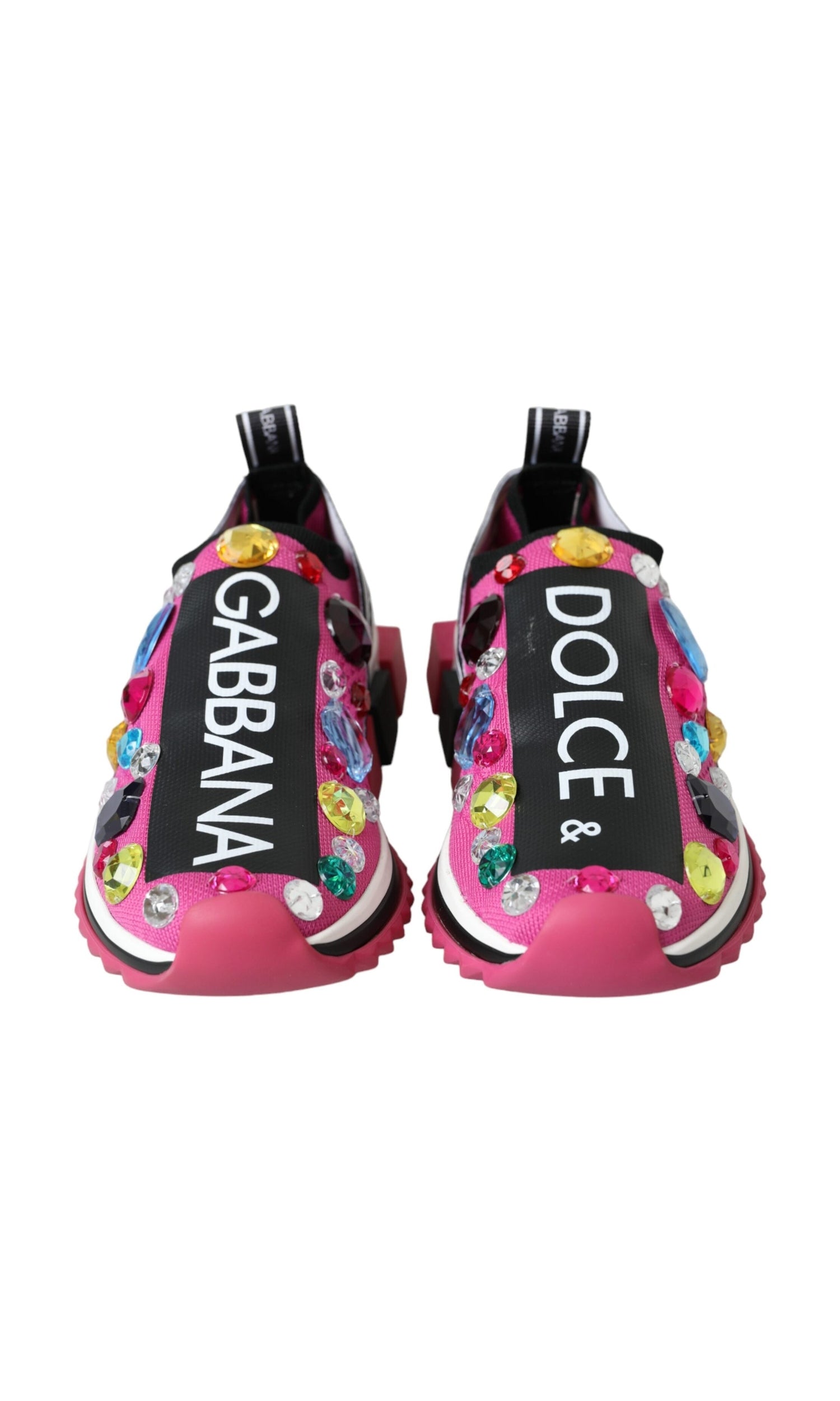 Dolce & Gabbana Pink Sorrento Crystals Sneakers Shoes Glam Steals