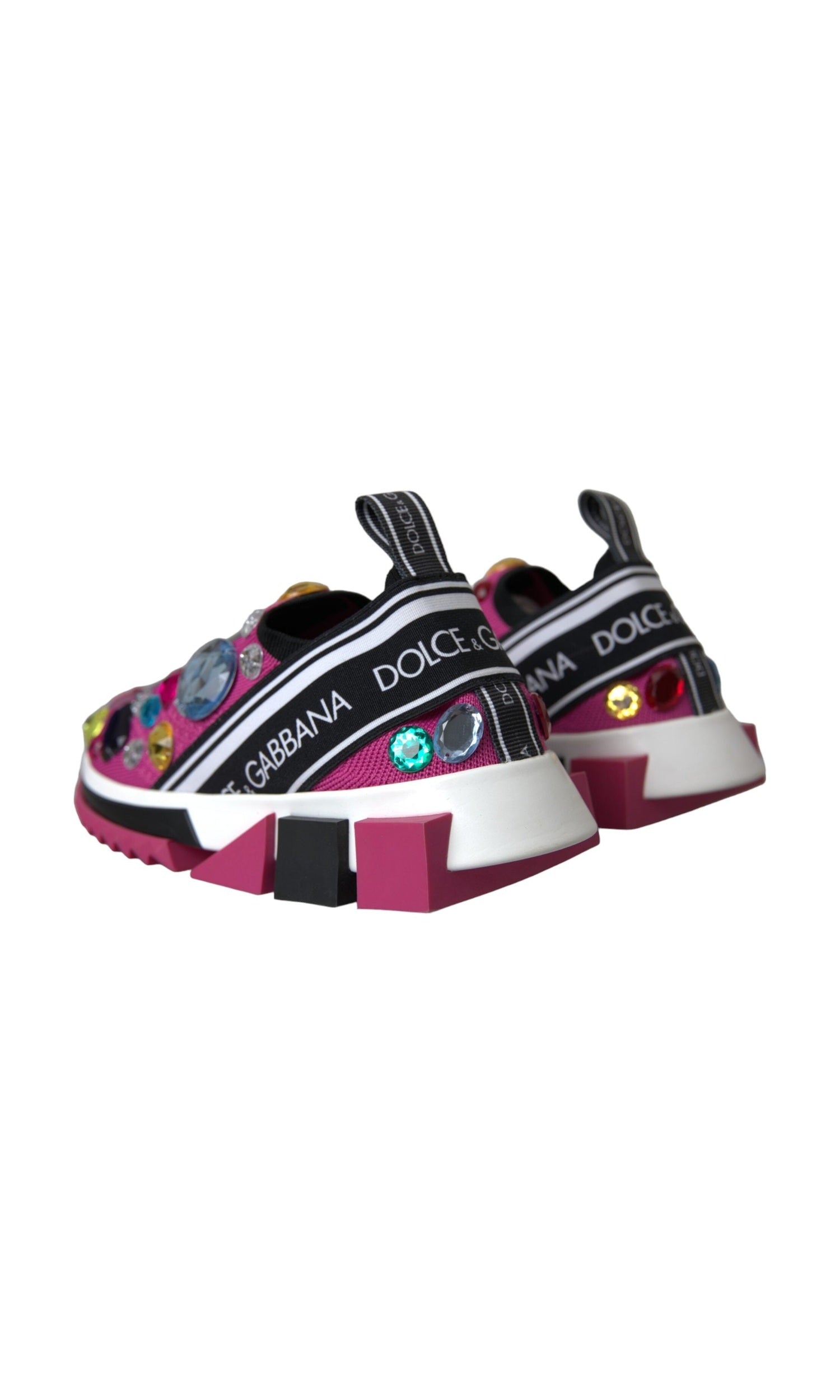 Dolce & Gabbana Pink Sorrento Crystals Sneakers Shoes Glam Steals