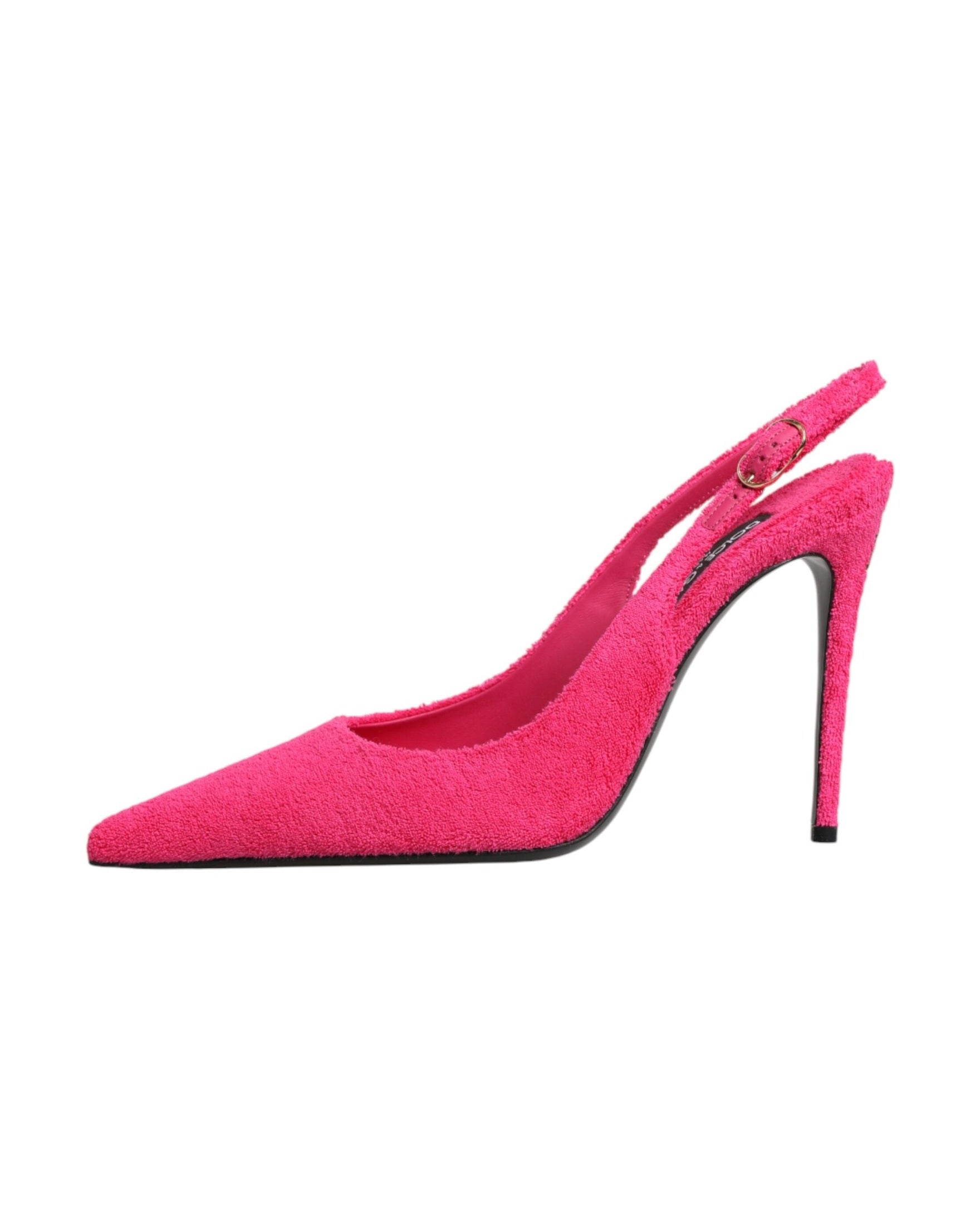 Dolce & Gabbana Pink Suede High Heels Slingback Shoes Glam Steals