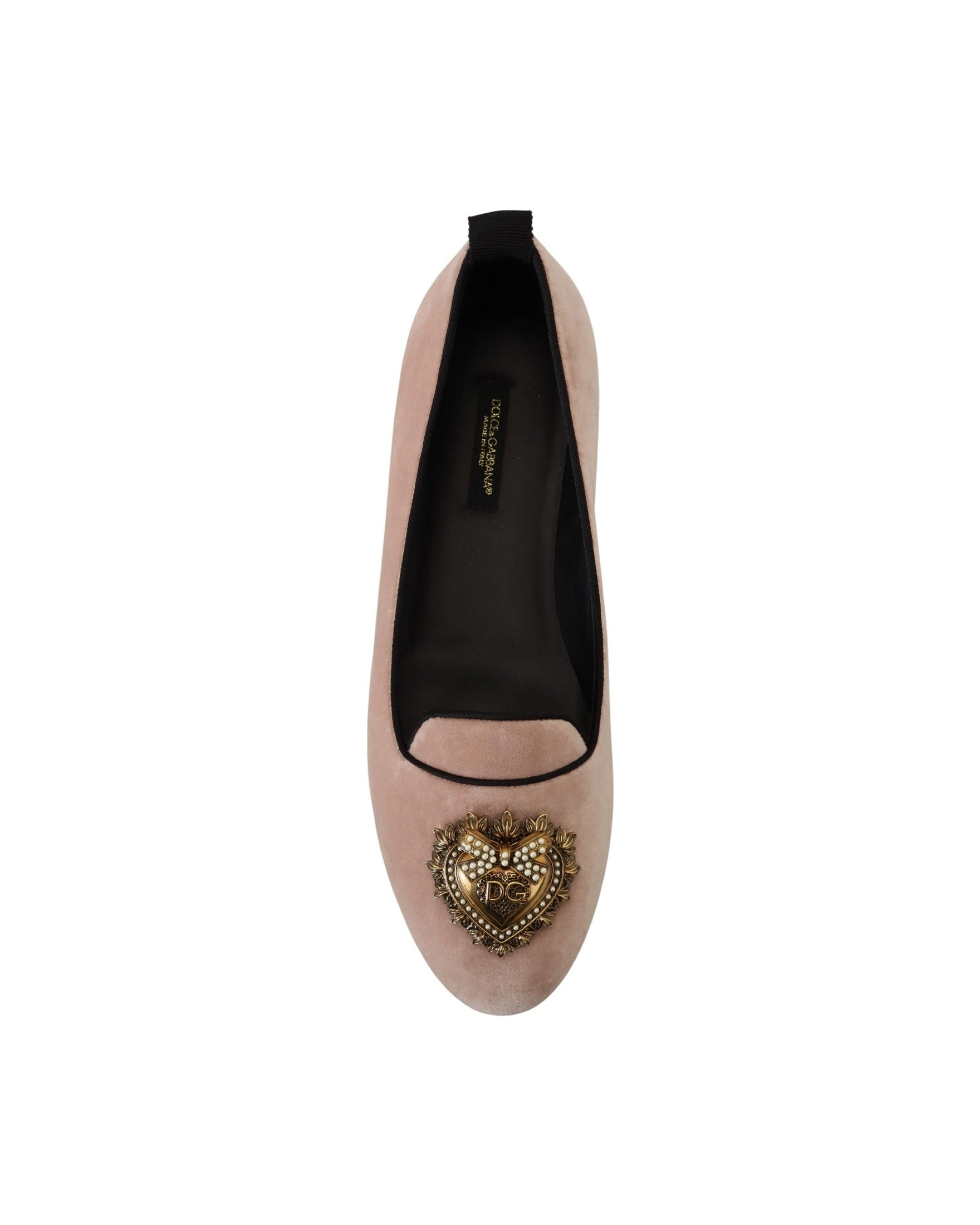 Dolce & Gabbana Pink Velvet Slip Ons Loafers Flats Shoes Flats