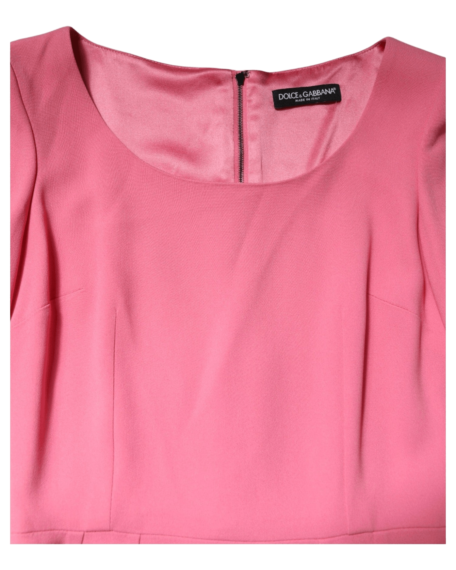 Dolce & Pink Gabbana Viscose Short Sleeve Sheath Midi Dress Glam Steals