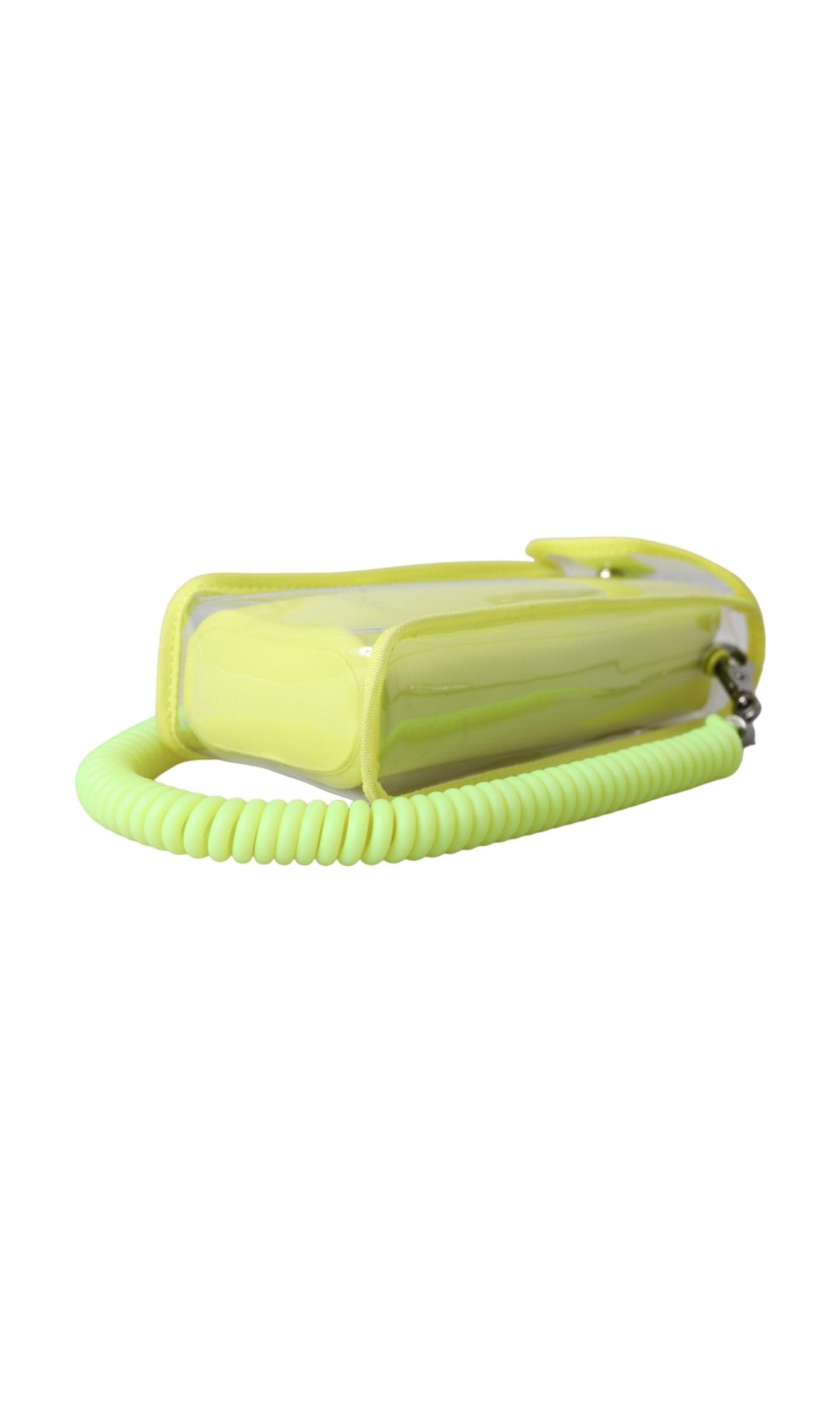 Dolce & Gabbana Plastic Dg Logo Neck Strap Cardholder Yellow Green Wallet Glam Steals