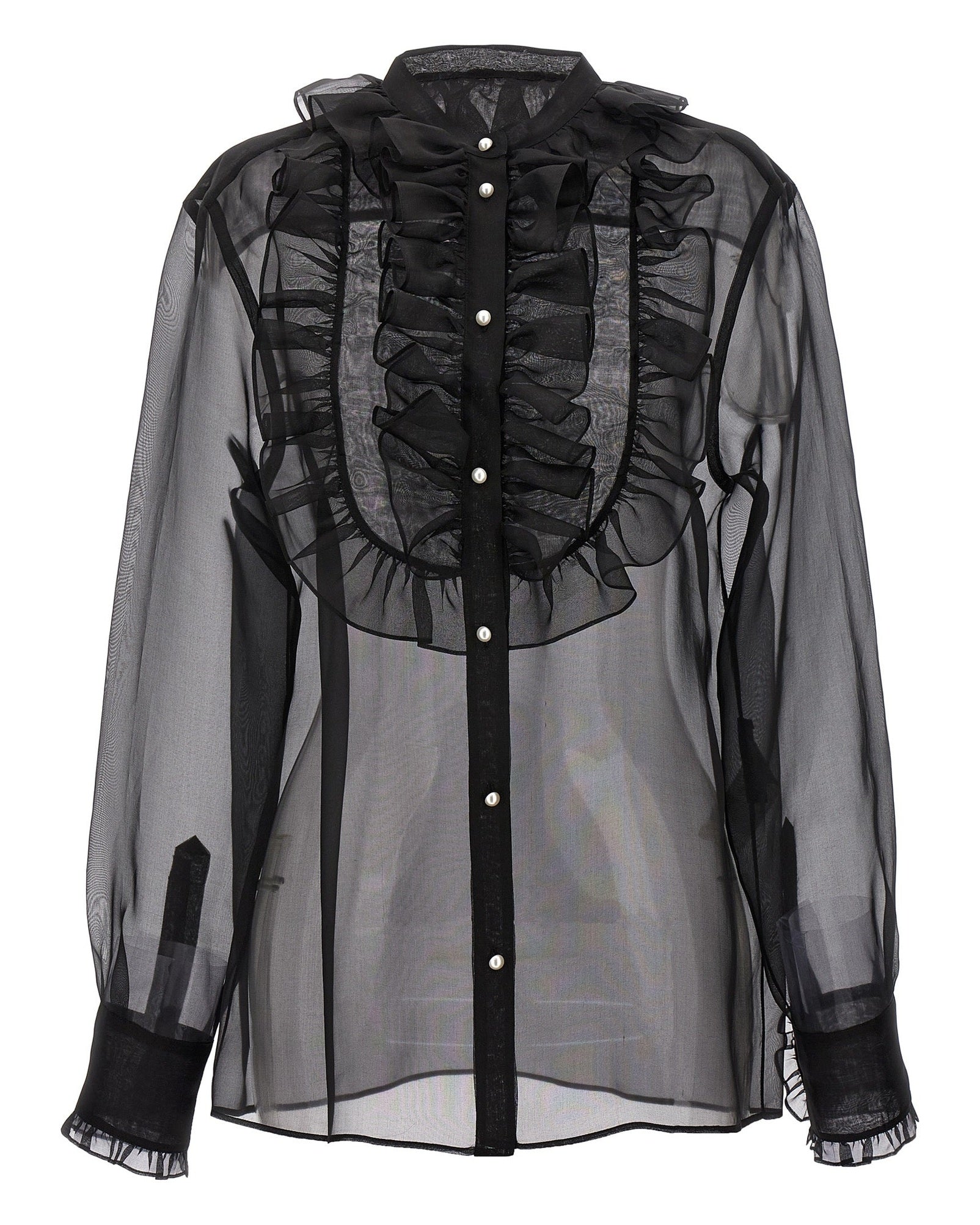 Dolce & Gabbana Plastron Ruffle Shirt Glam Steals