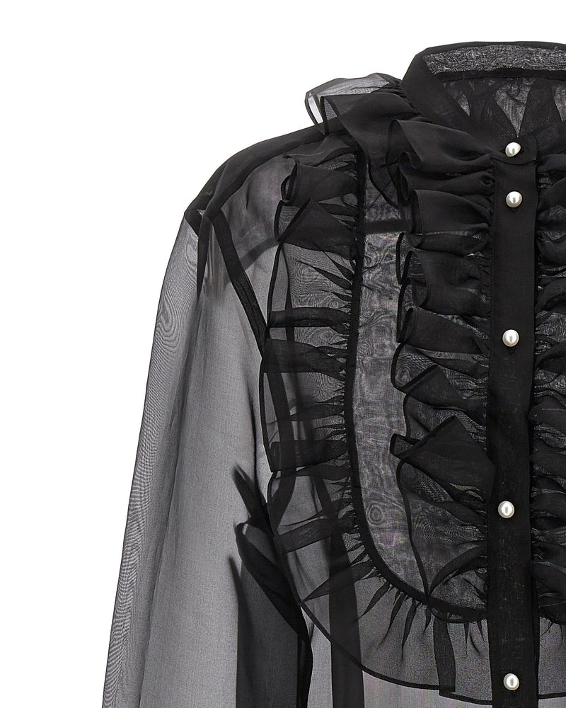 Dolce & Gabbana Plastron Ruffle Shirt Glam Steals