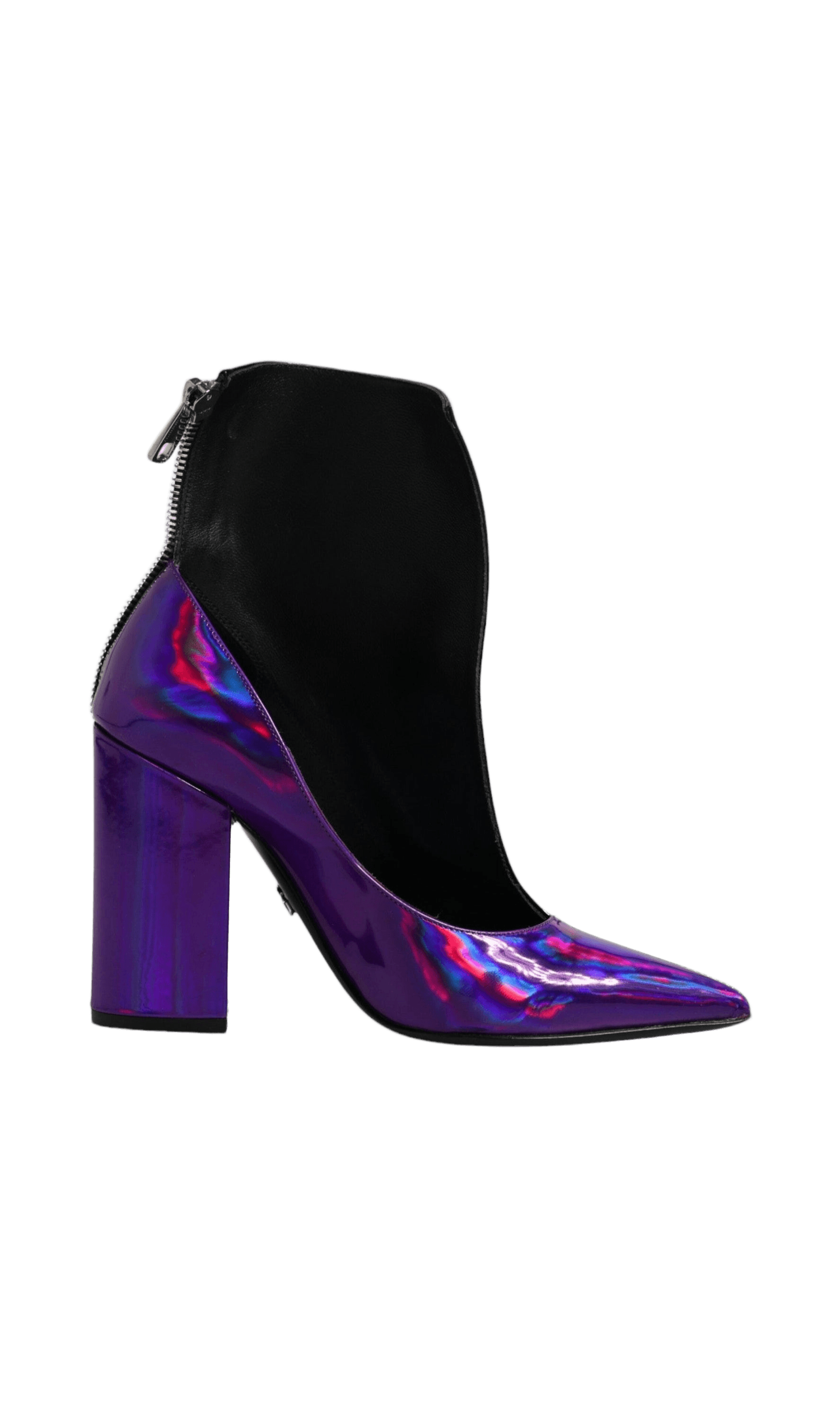 Dolce & Gabbana Purple Black Pointed Ankle Boots Shoes Glam Steals
