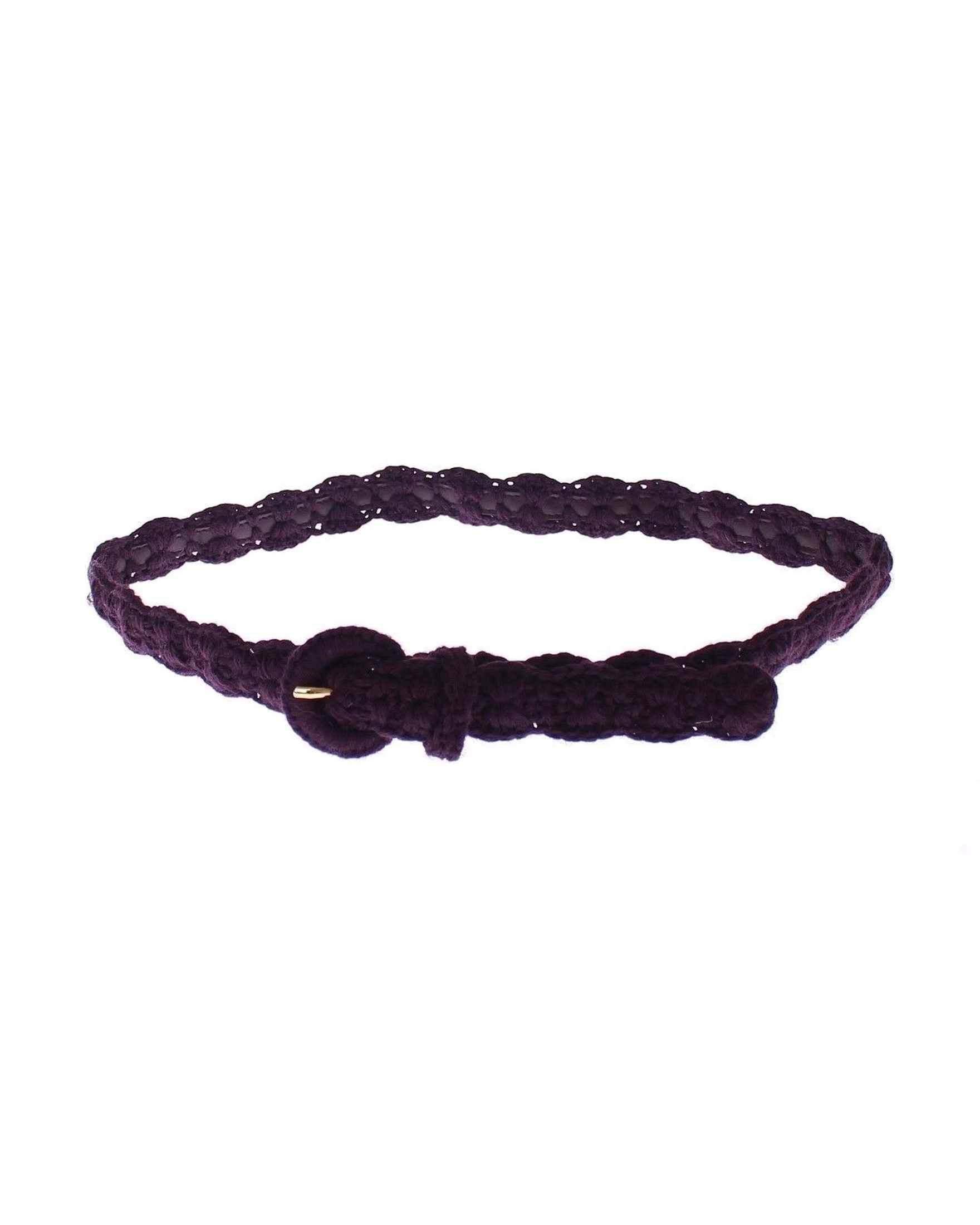 Dolce & Gabbana Purple Cotton Elegant Designer Belt Glam Steals