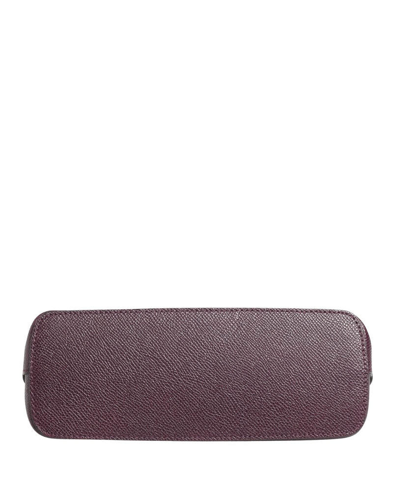 Dolce & Gabbana Purple Leather Dark Dg Logo Zip Around Hand Purse Wallet Glam Steals