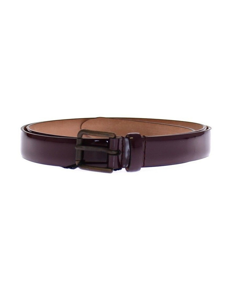 Dolce & Gabbana Purple Leather Logo Cintura Gürtel Belt Glam Steals