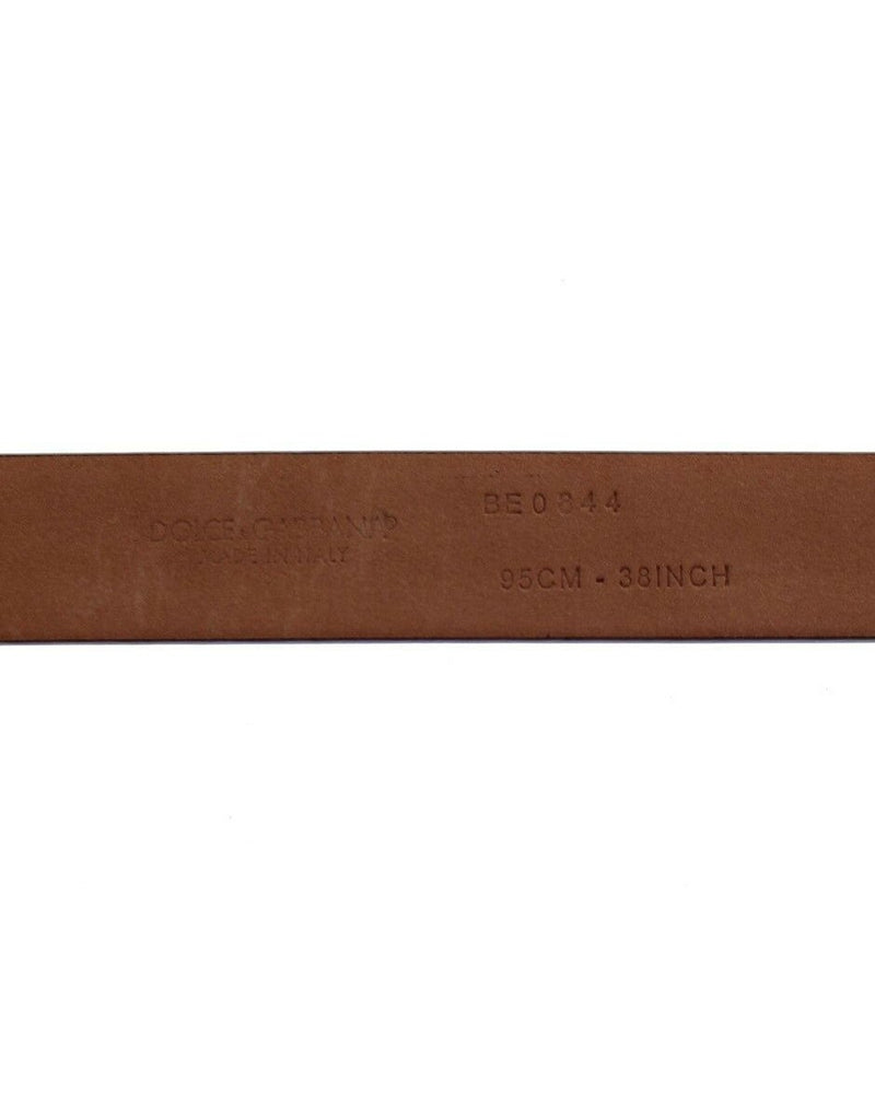 Dolce & Gabbana Purple Leather Logo Cintura Gürtel Belt Glam Steals
