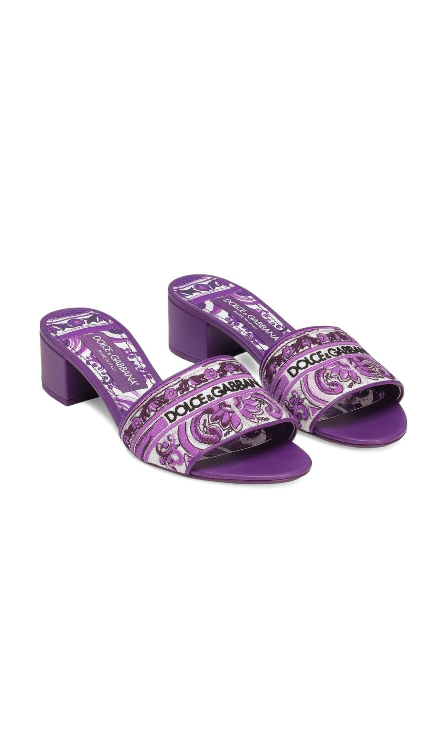 Dolce & Gabbana Purple Sandals Glam Steals
