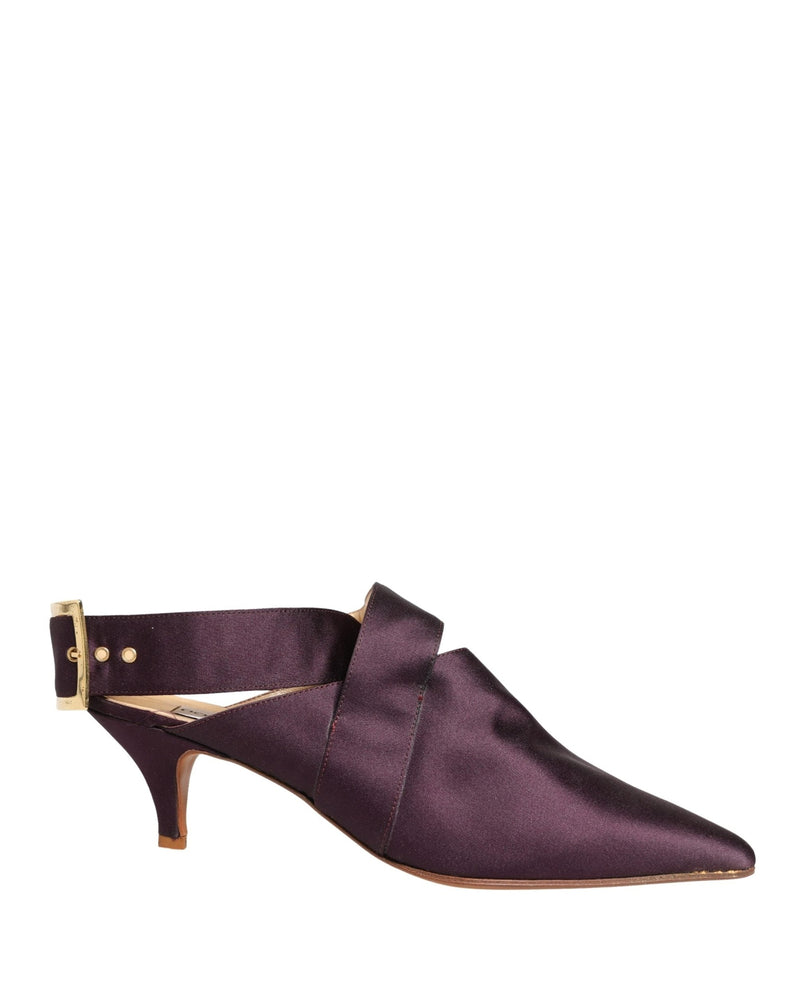Dolce & Gabbana Purple Satin Sandals Shoes Glam Steals
