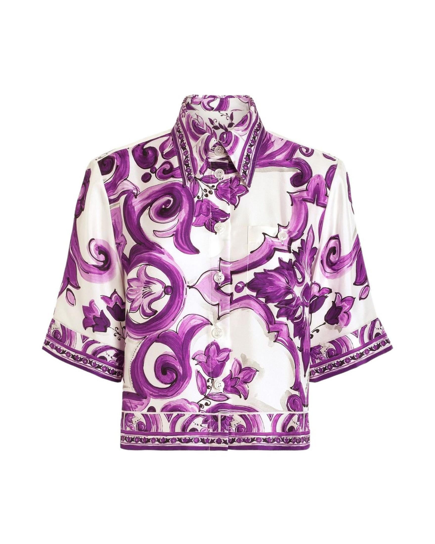Dolce & Gabbana Purple Shirt Glam Steals