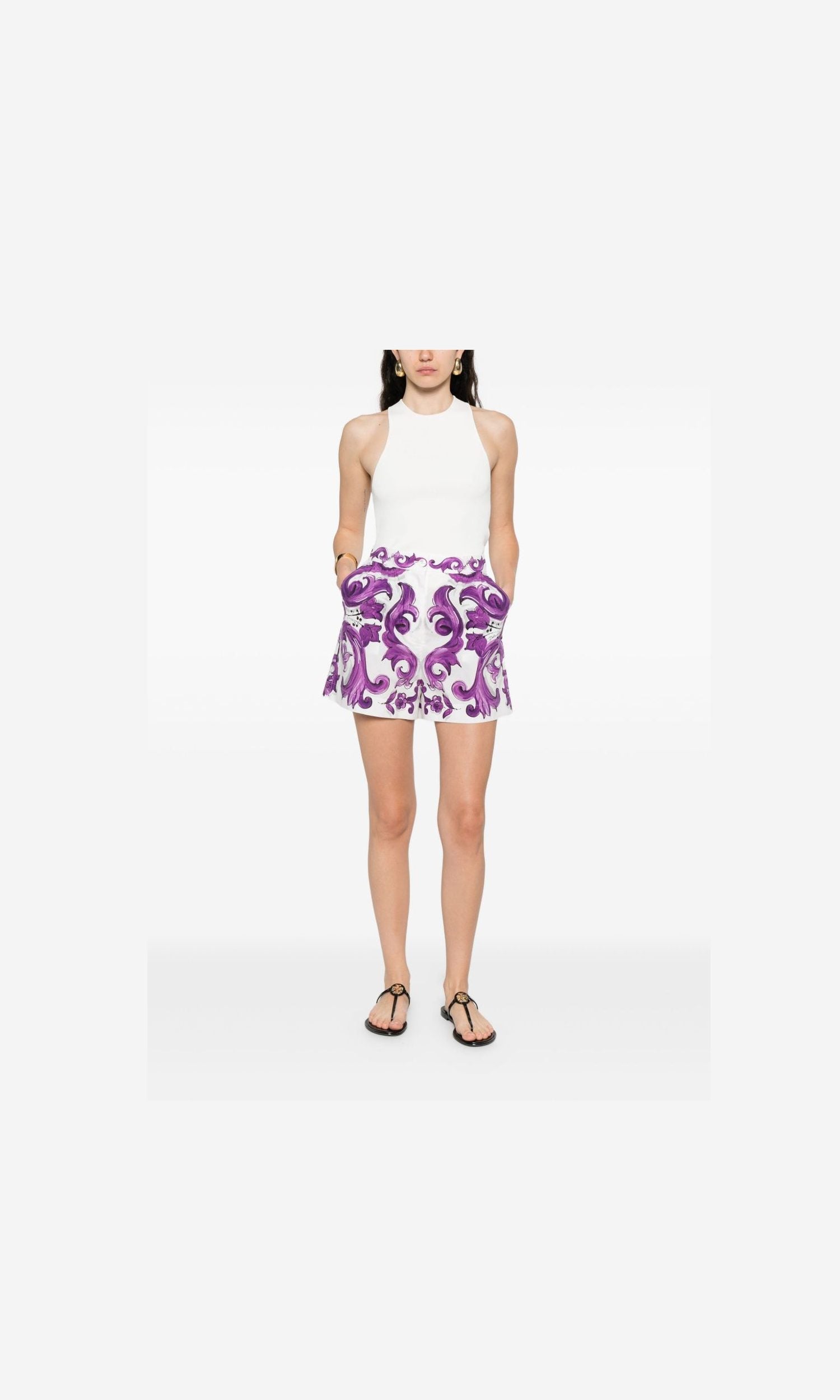 Dolce & Gabbana Purple Shorts Glam Steals