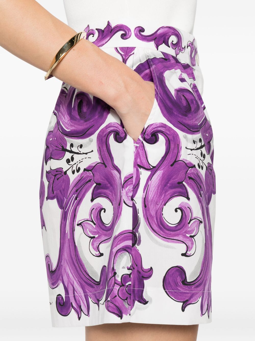 Dolce & Gabbana Purple Shorts Glam Steals