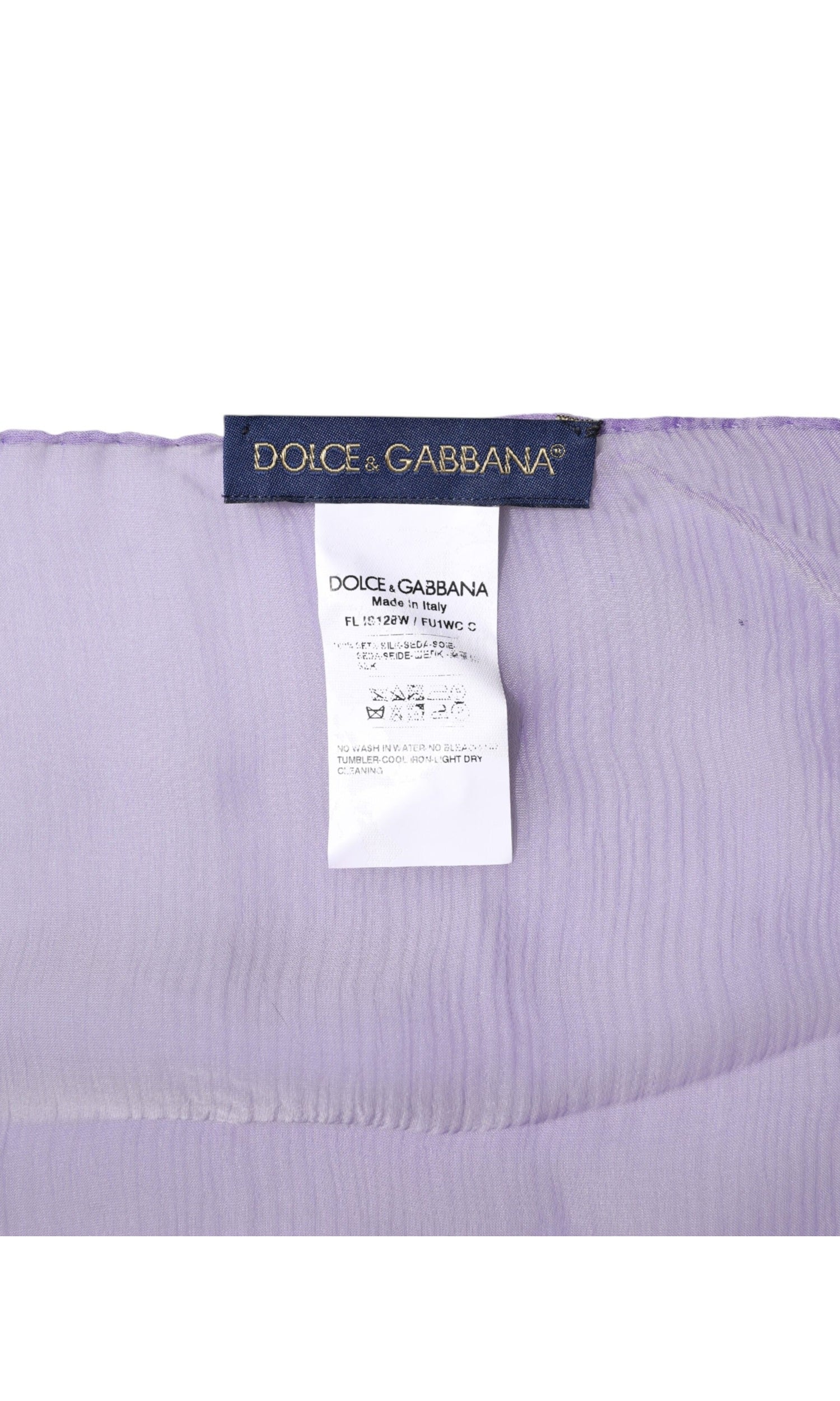 Dolce & Gabbana Purple Silk Rectangle Wrap Shawl Scarf Glam Steals