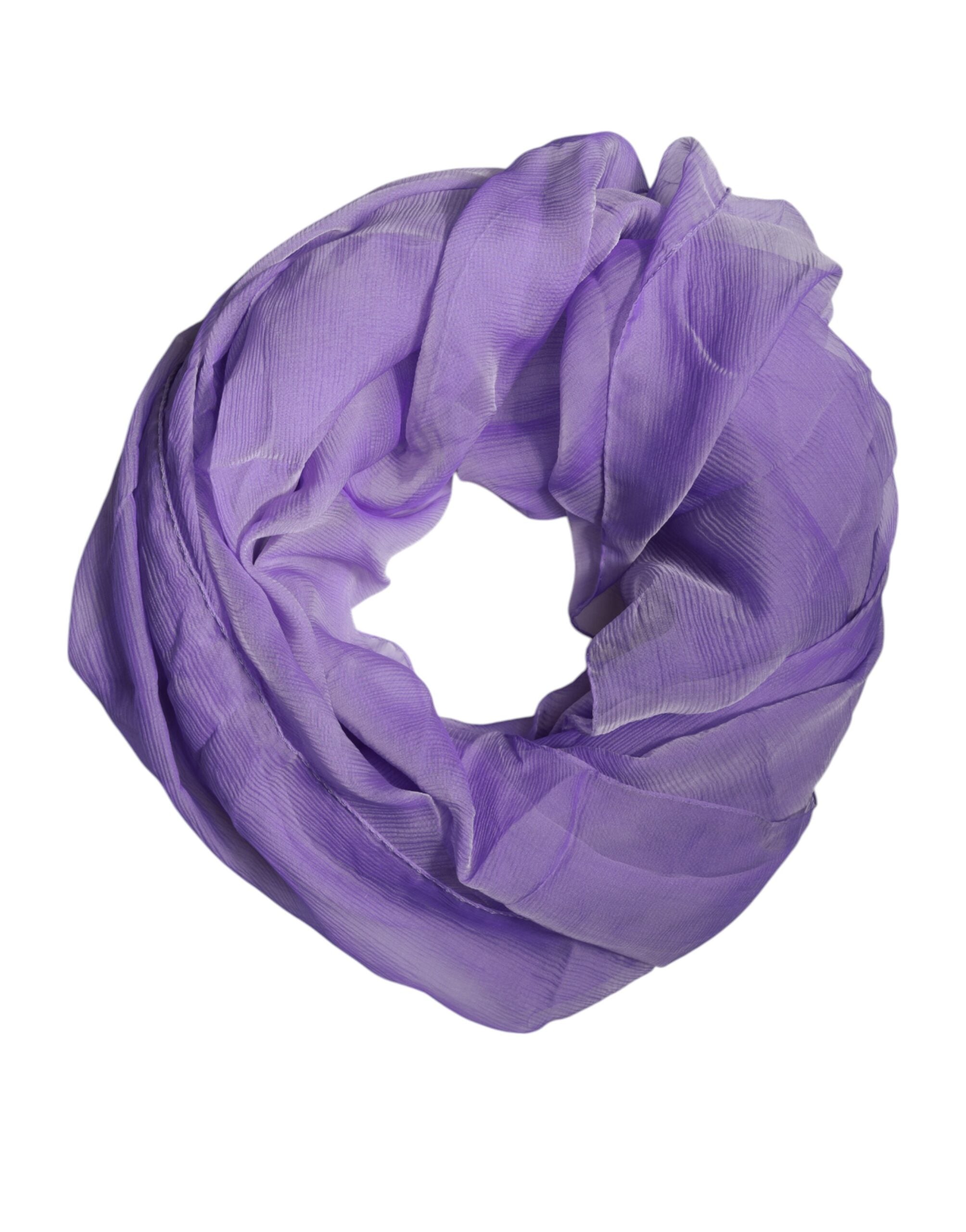Dolce & Gabbana Purple Silk Rectangle Wrap Shawl Scarf Glam Steals
