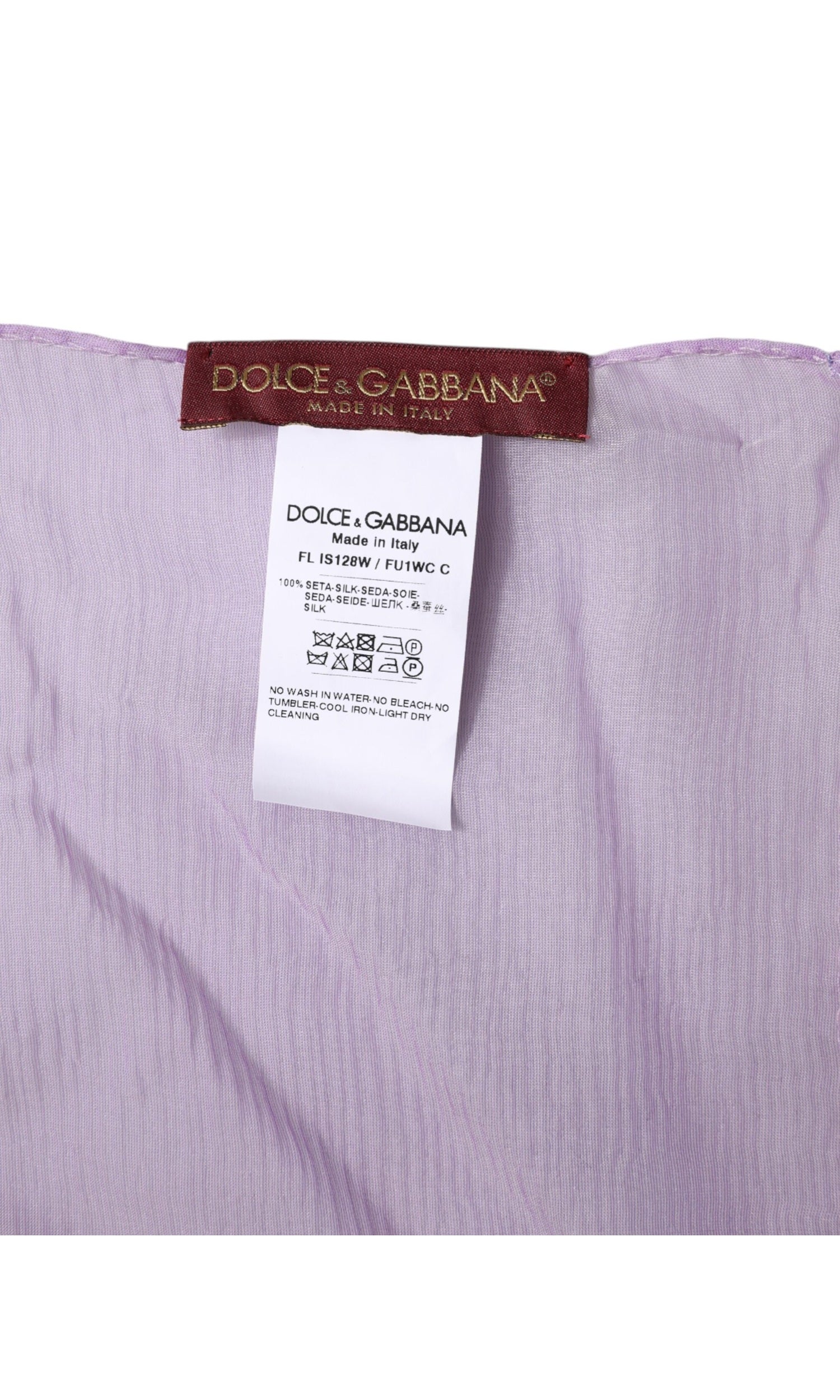 Dolce & Gabbana Purple Silk Rectangle Wrap Shawl Scarf Glam Steals