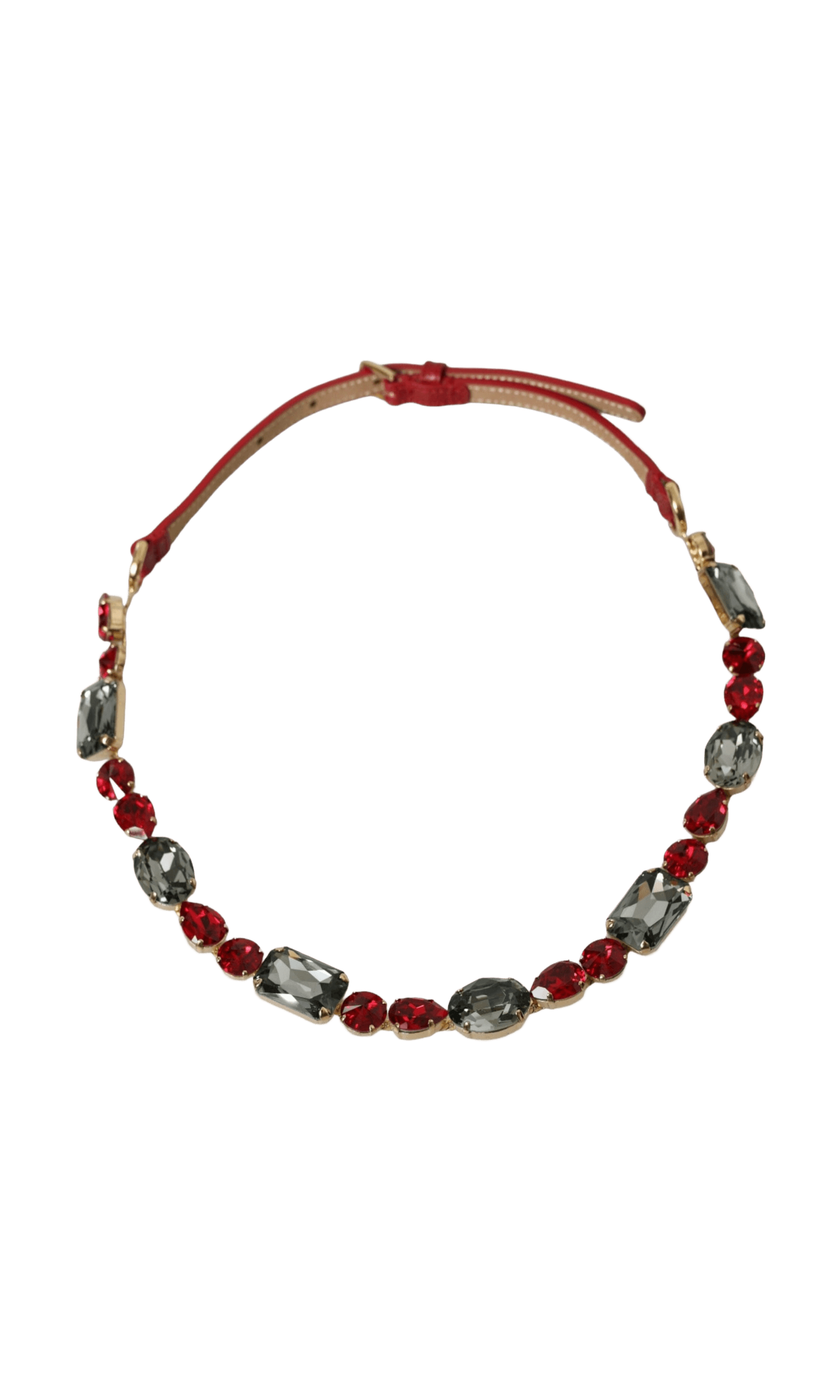 Dolce & Gabbana Radiant Crystal Buckle Waist Red Belt Glam Steals