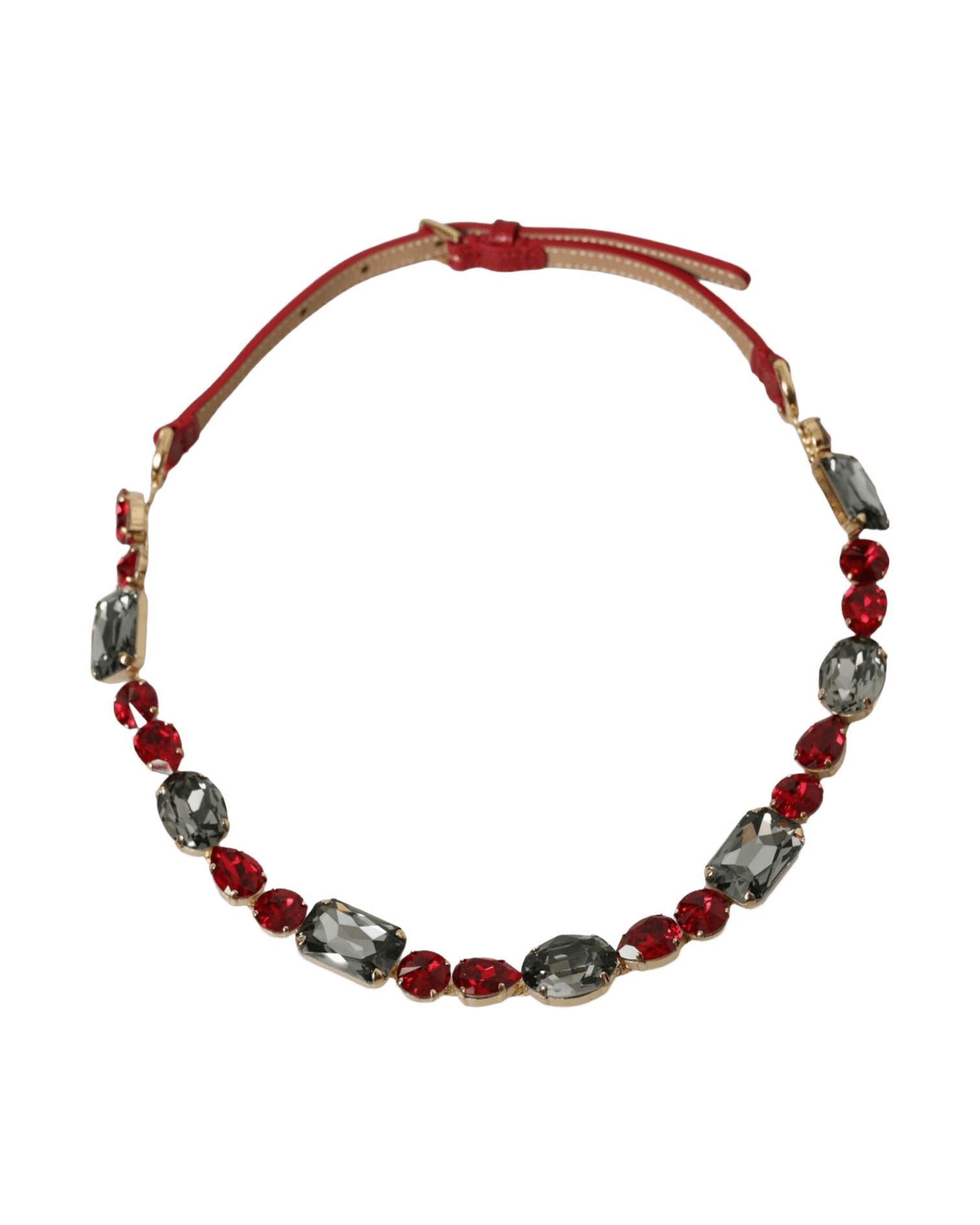 Dolce & Gabbana Radiant Crystal Buckle Waist Red Belt Glam Steals
