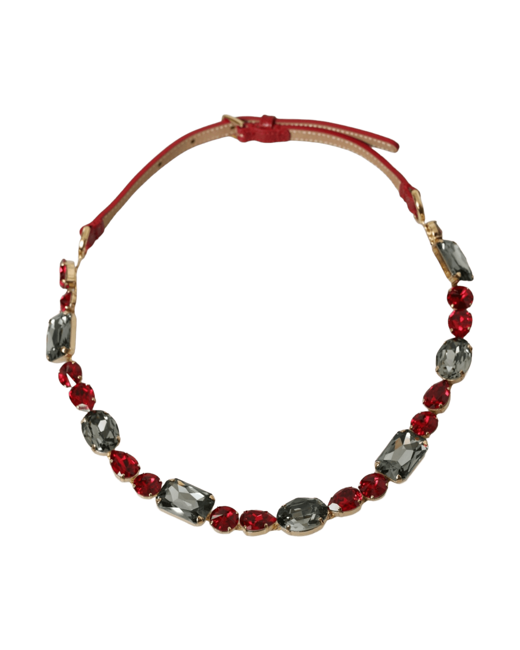 Dolce & Gabbana Radiant Crystal Buckle Waist Red Belt Glam Steals