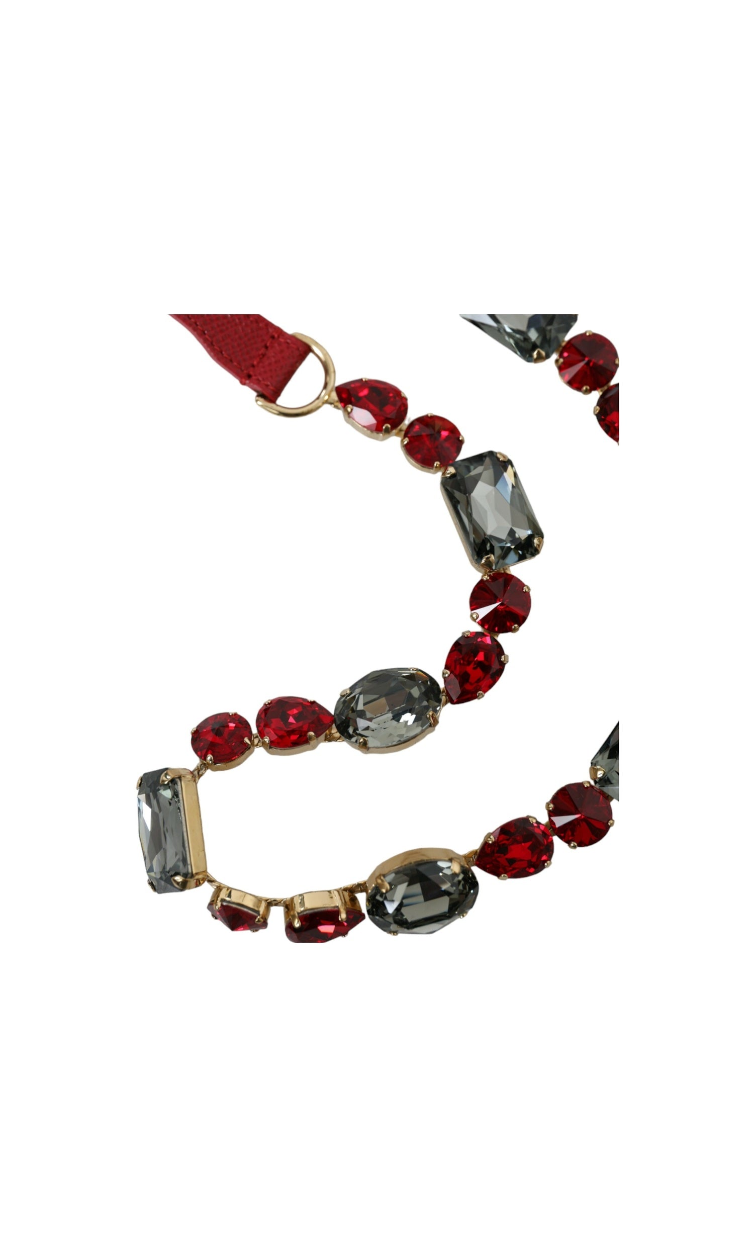 Dolce & Gabbana Radiant Crystal Buckle Waist Red Belt Glam Steals