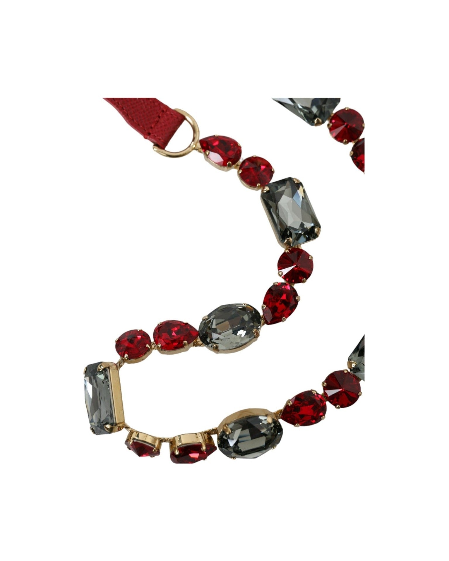 Dolce & Gabbana Radiant Crystal Buckle Waist Red Belt Glam Steals