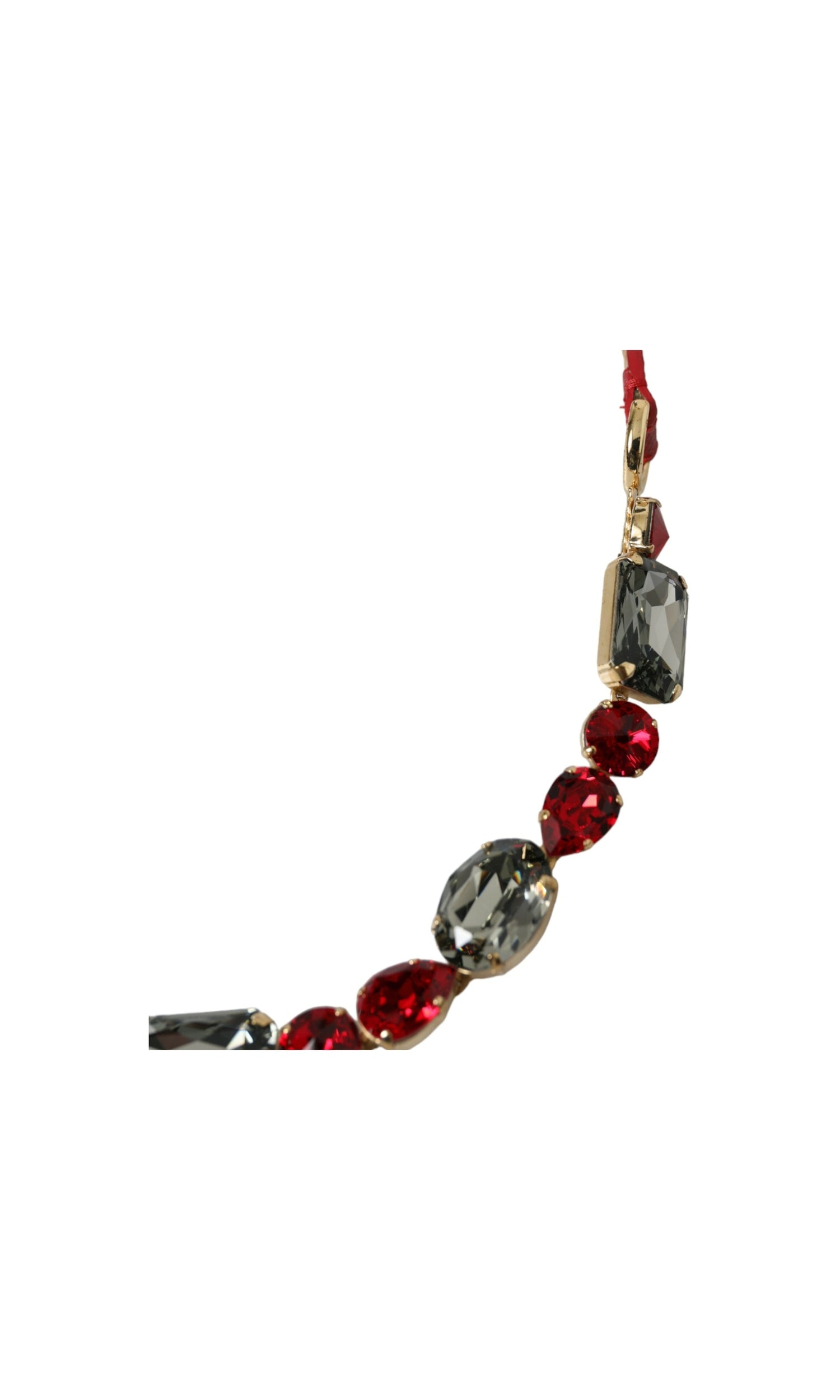 Dolce & Gabbana Radiant Crystal Buckle Waist Red Belt Glam Steals