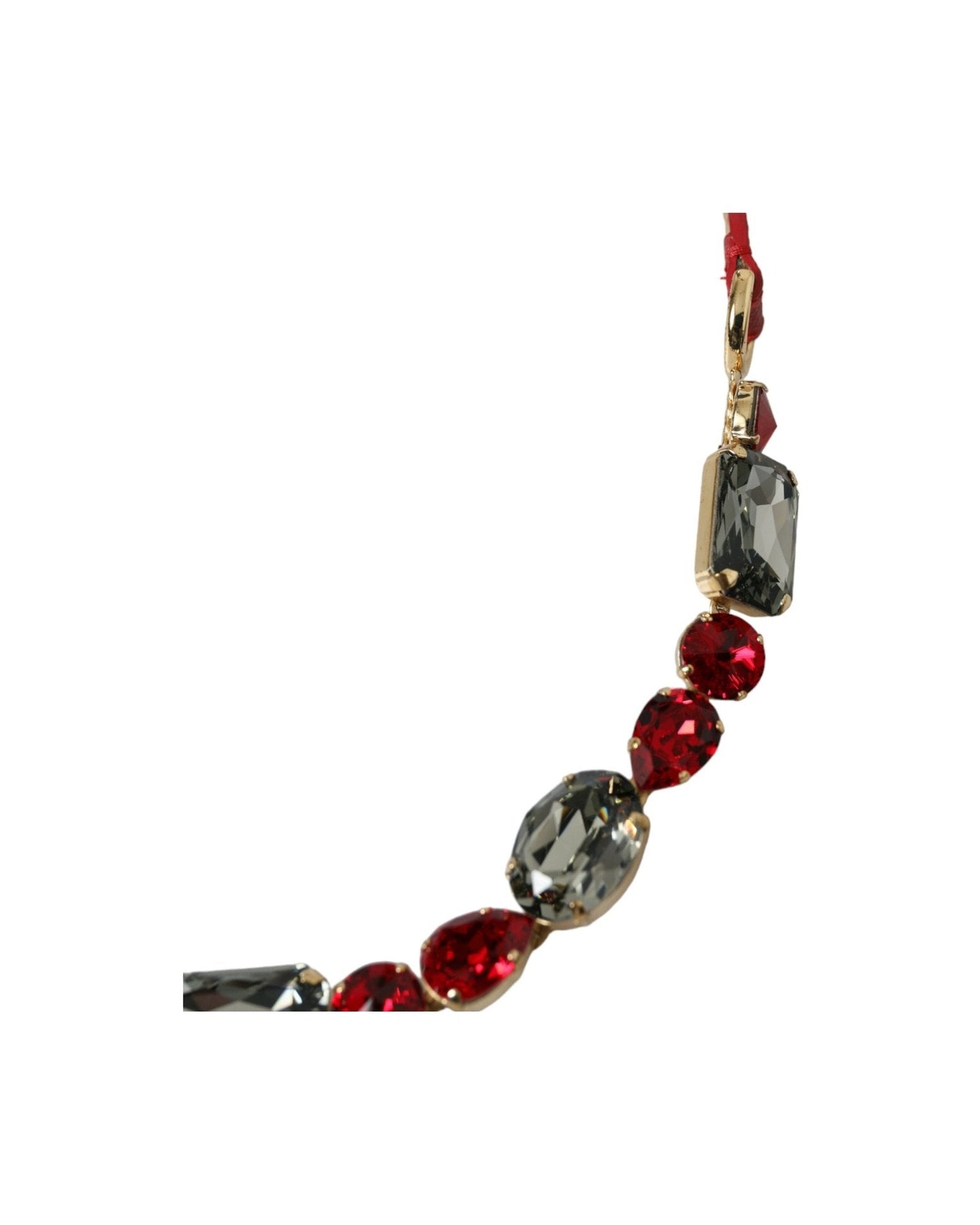 Dolce & Gabbana Radiant Crystal Buckle Waist Red Belt Glam Steals