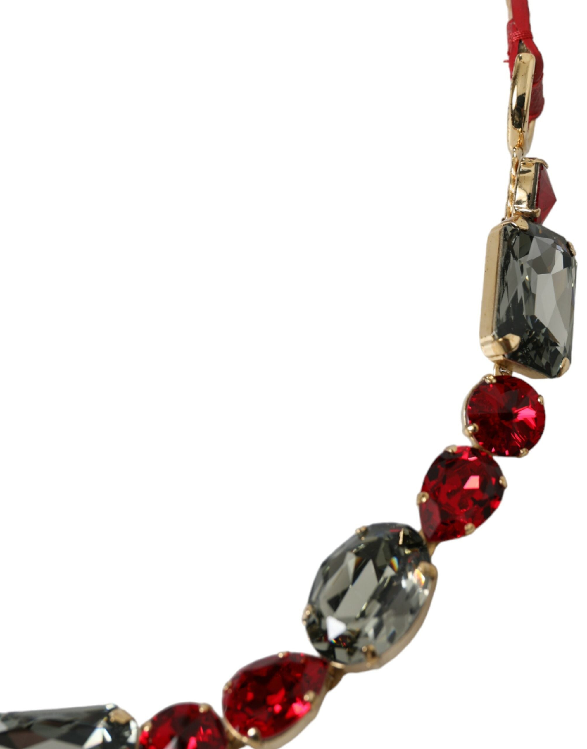 Dolce & Gabbana Radiant Crystal Buckle Waist Red Belt Glam Steals