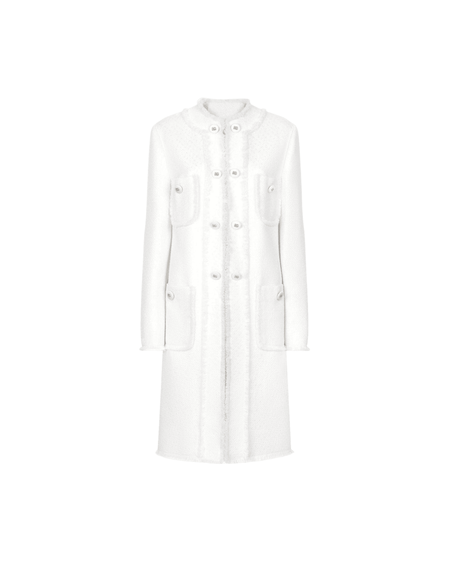 Dolce & Gabbana Raschel Single Breasted Tweed Coat Glam Steals