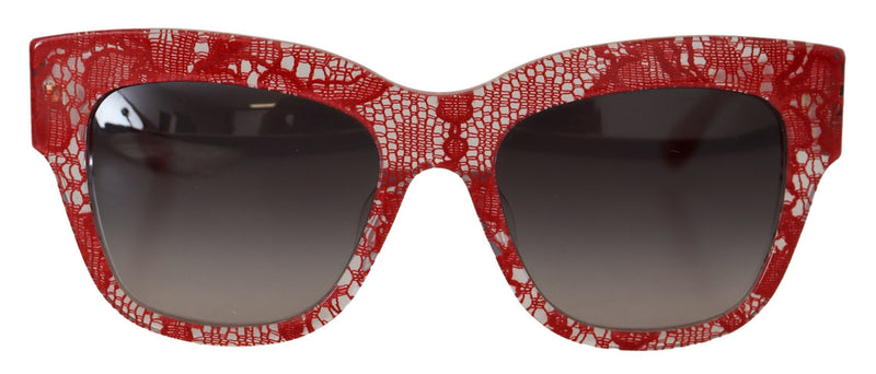 Dolce & Gabbana Red Acetate Rectangle Sunglasses Glam Steals