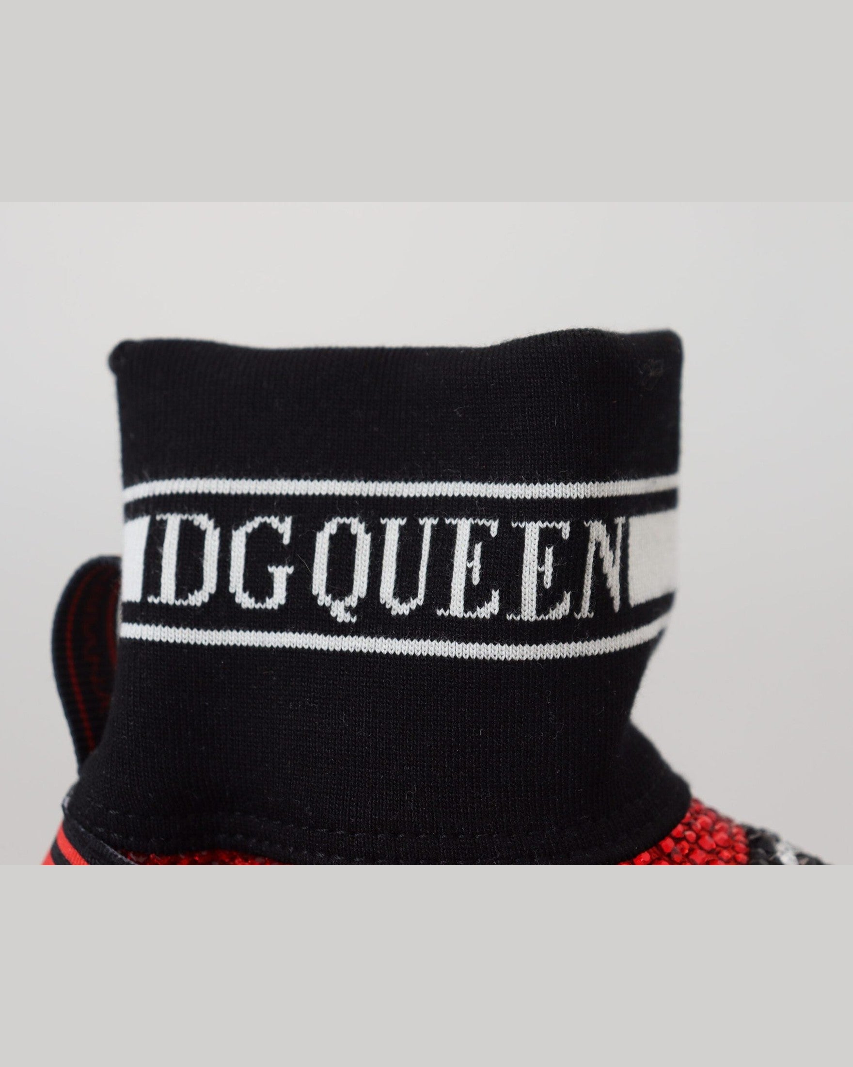 Dolce & Gabbana Red Bling Sorrento Sneakers Socks Shoes Sneakers