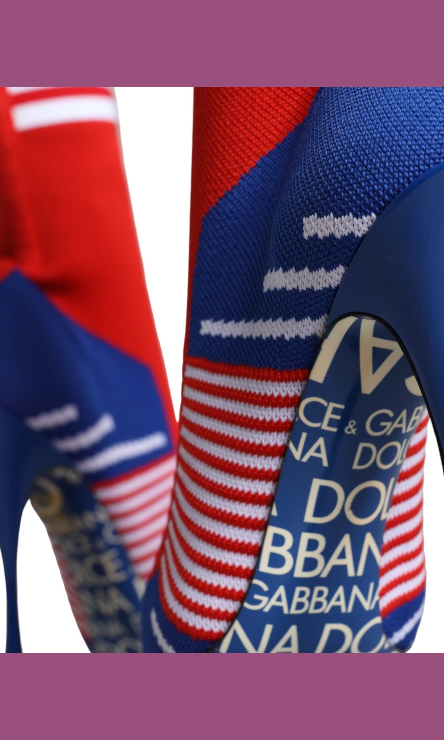 Dolce & Gabbana Red Blue Stretch Sock Style Ankle Boots Logo Shoes Glam Steals
