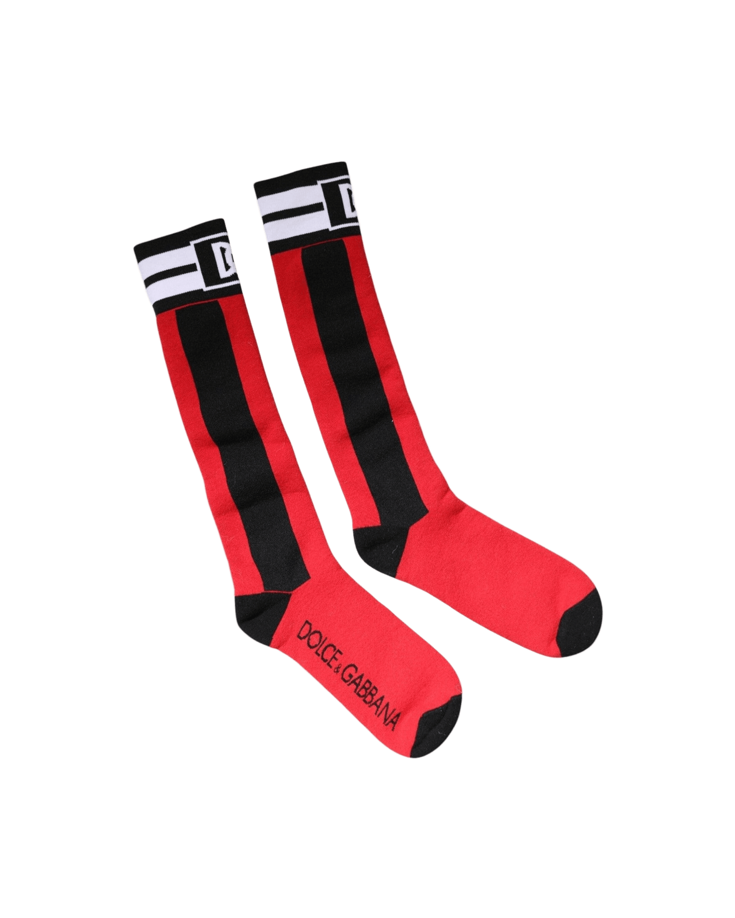 Dolce & Gabbana Red Cotton Stretch Printed Socks Glam Steals