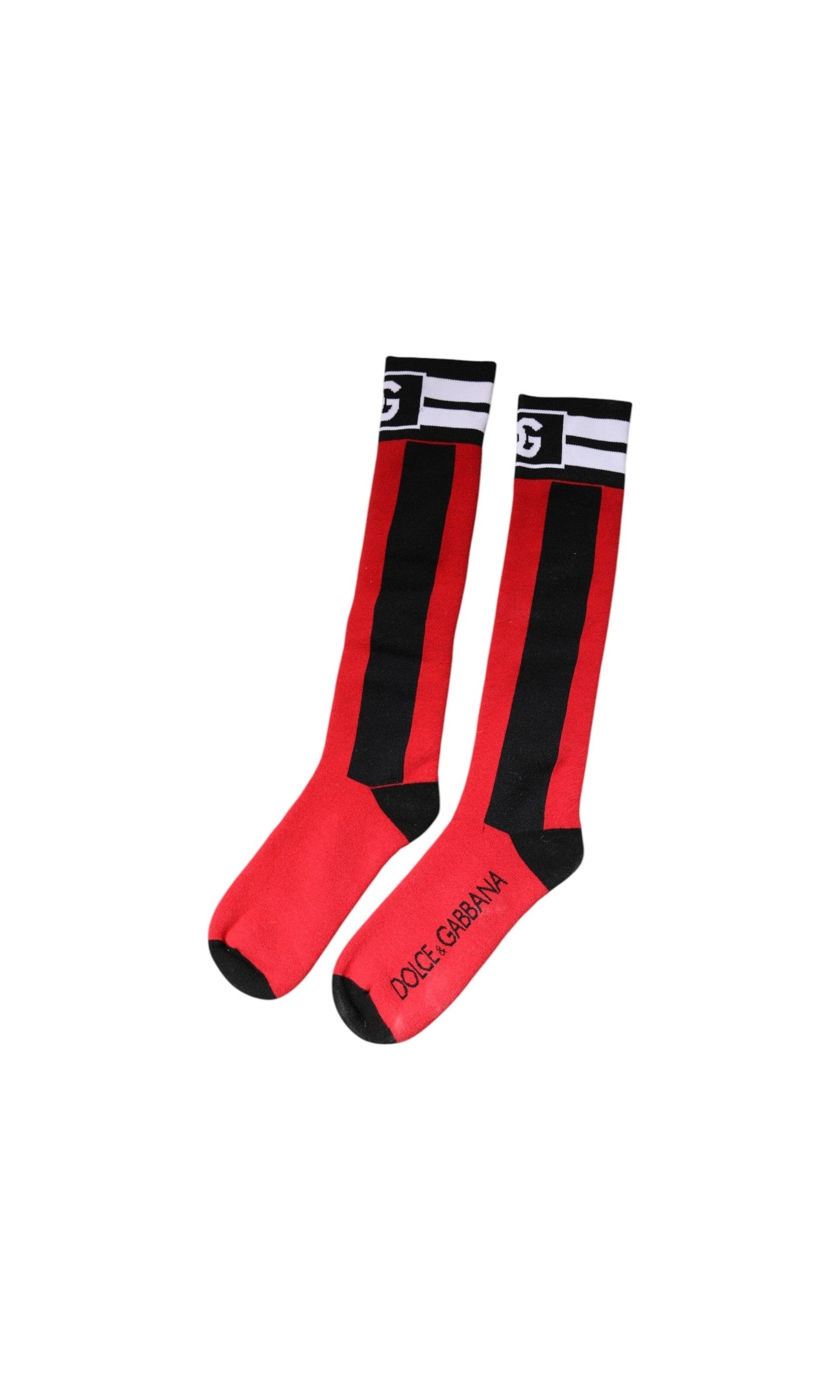 Dolce & Gabbana Red Cotton Stretch Printed Socks Glam Steals