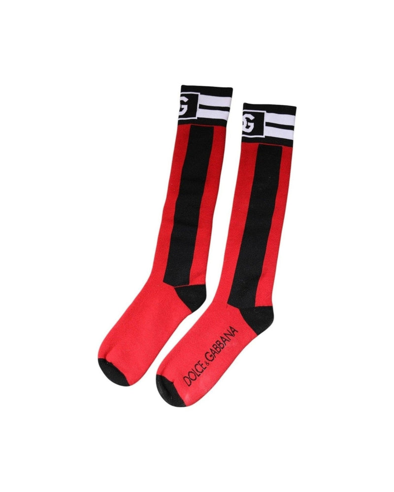 Dolce & Gabbana Red Cotton Stretch Printed Socks Glam Steals