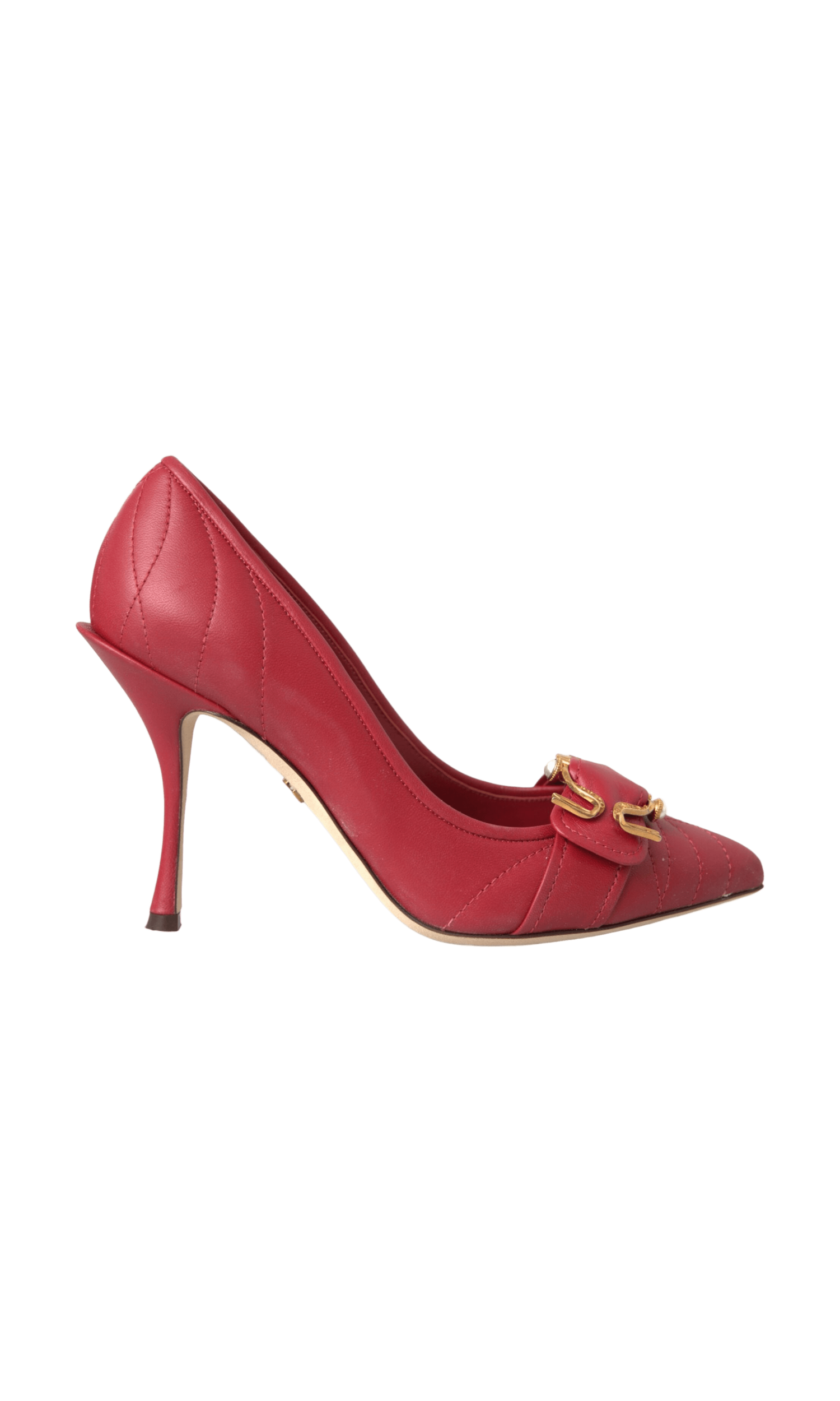 Dolce & Gabbana Red Devotion Leather Heels Pumps Shoes Glam Steals