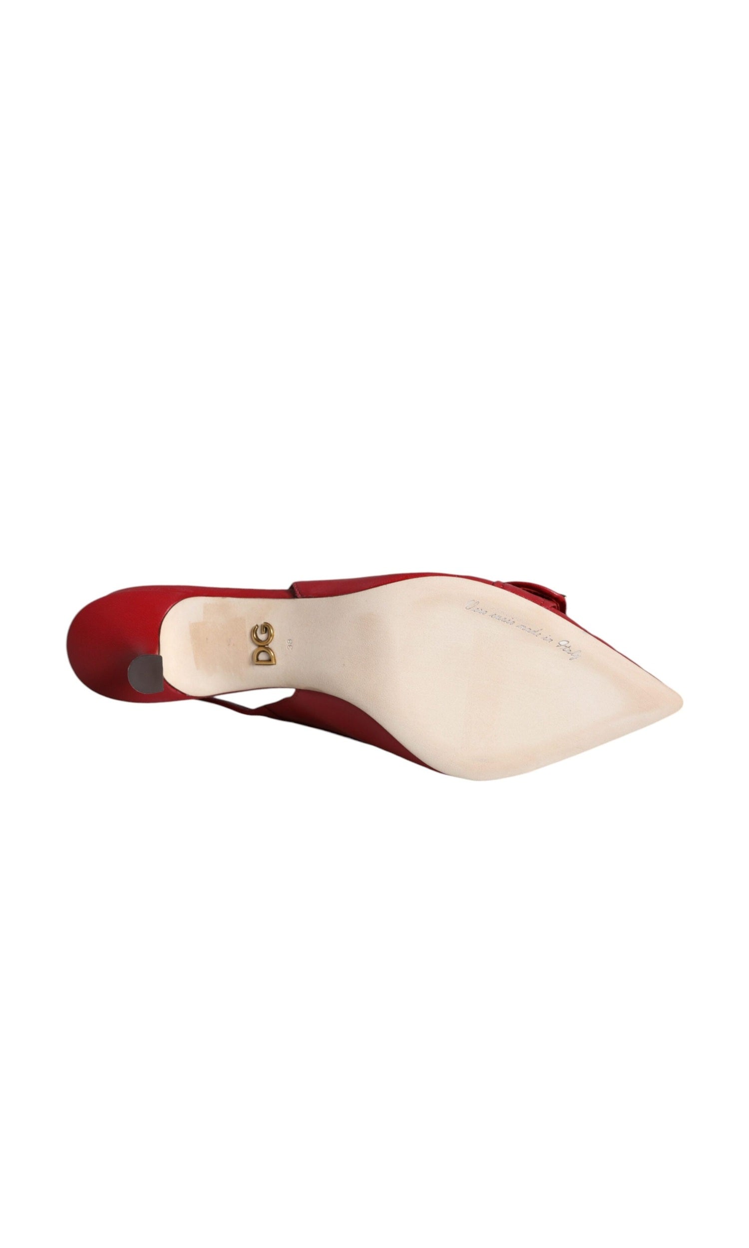 Dolce & Gabbana Red Devotion Leather Heels Slingback Shoes Glam Steals