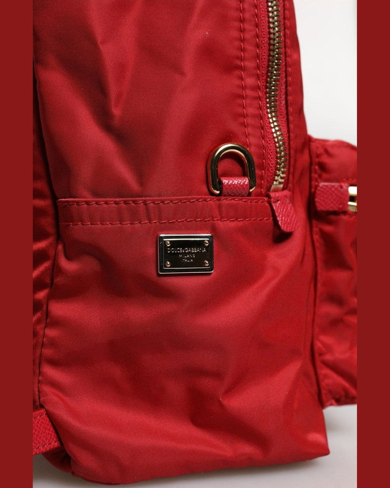 Dolce & Gabbana Red #Dgfamily Vulcano Embellishment Backpack Bag Backpacks