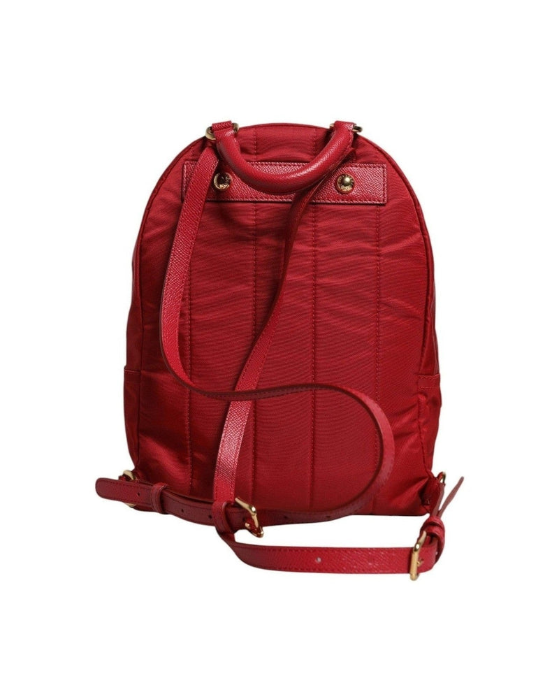 Dolce & Gabbana Red #Dgfamily Vulcano Embellishment Backpack Bag Backpacks