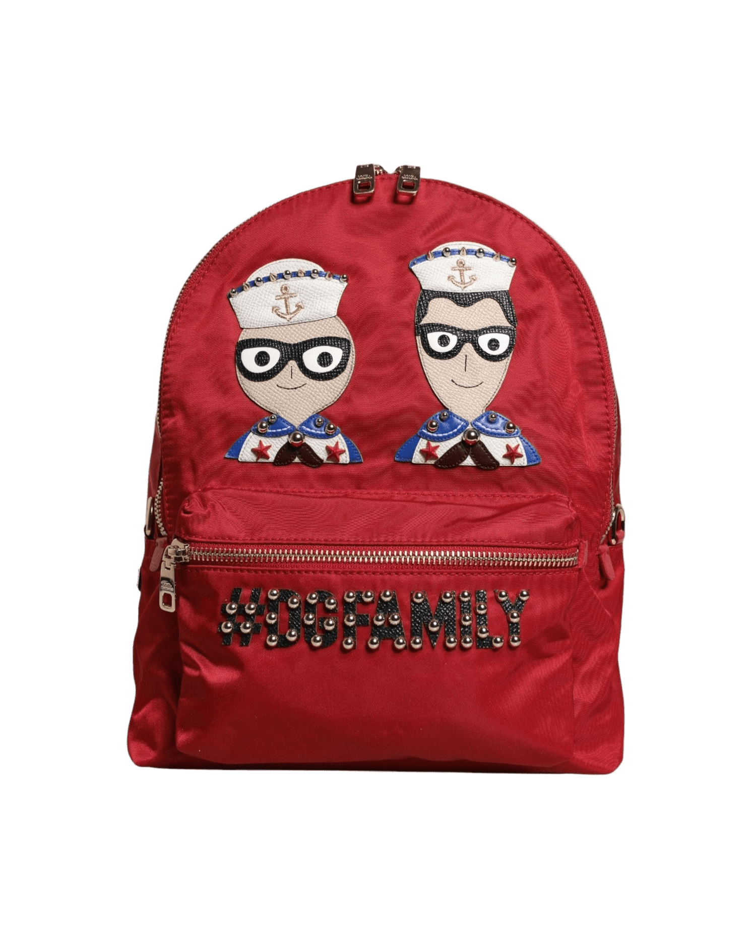 Dolce & Gabbana Red #Dgfamily Vulcano Embellishment Backpack Bag Glam Steals