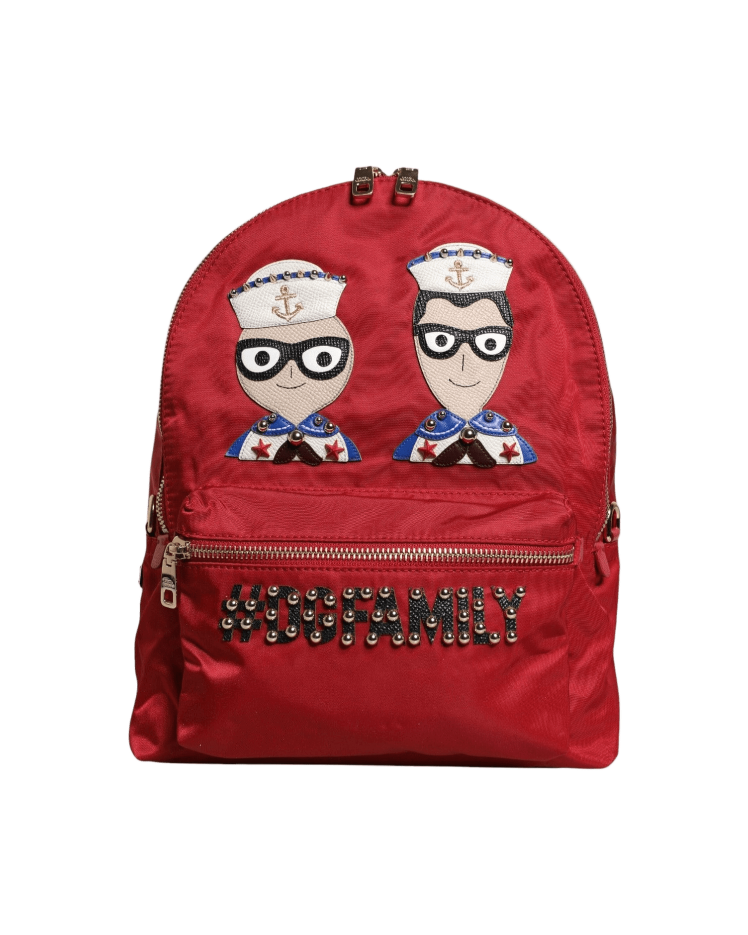Dolce & Gabbana Red #Dgfamily Vulcano Embellishment Backpack Bag Glam Steals