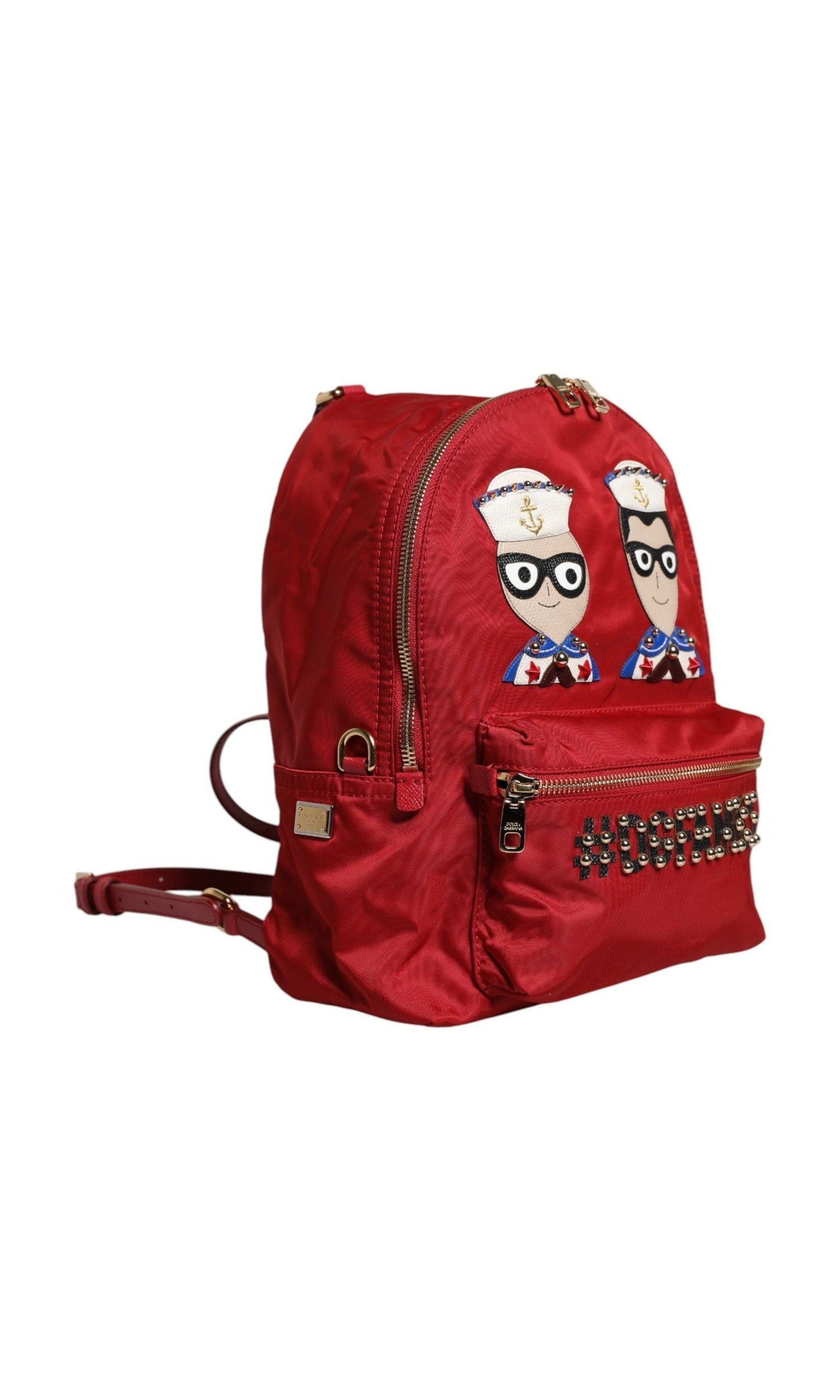 Dolce & Gabbana Red #Dgfamily Vulcano Embellishment Backpack Bag Glam Steals