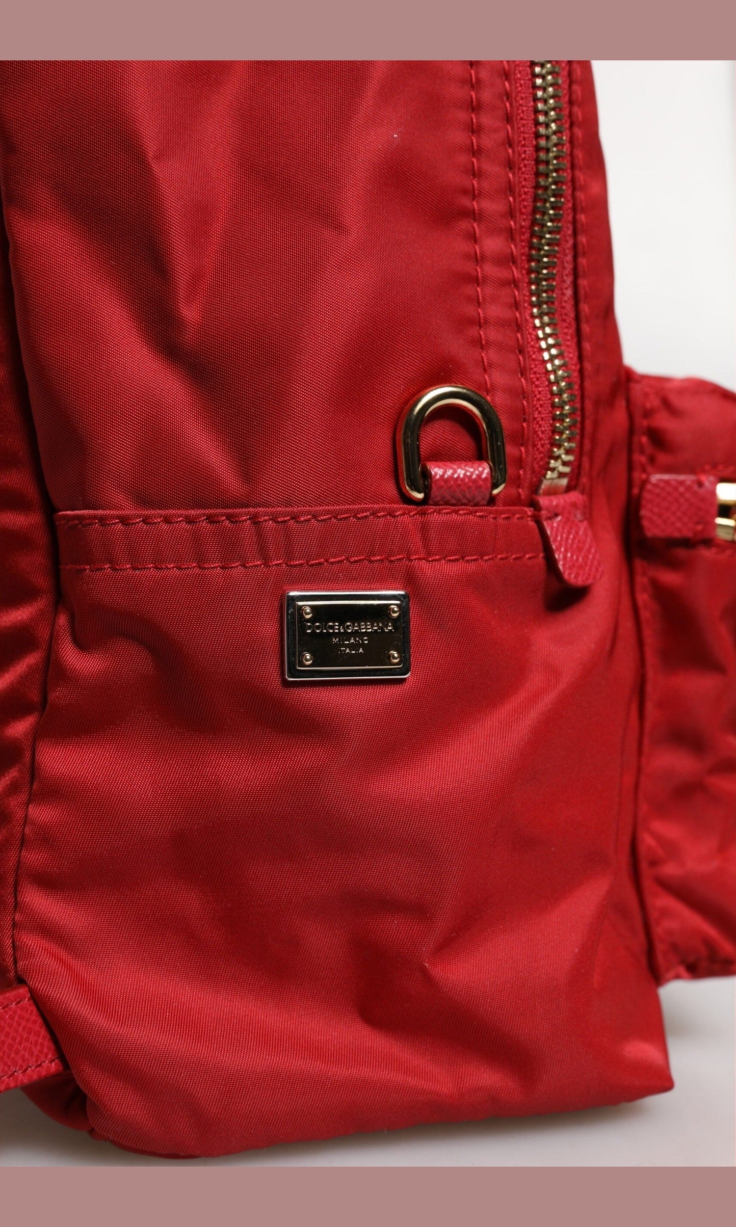 Dolce & Gabbana Red #Dgfamily Vulcano Embellishment Backpack Bag Glam Steals