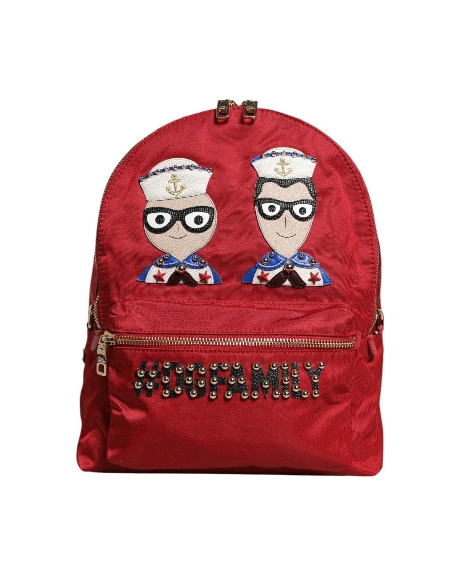 Dolce & Gabbana Red #Dgfamily Vulcano Embellishment Backpack Bag Glam Steals