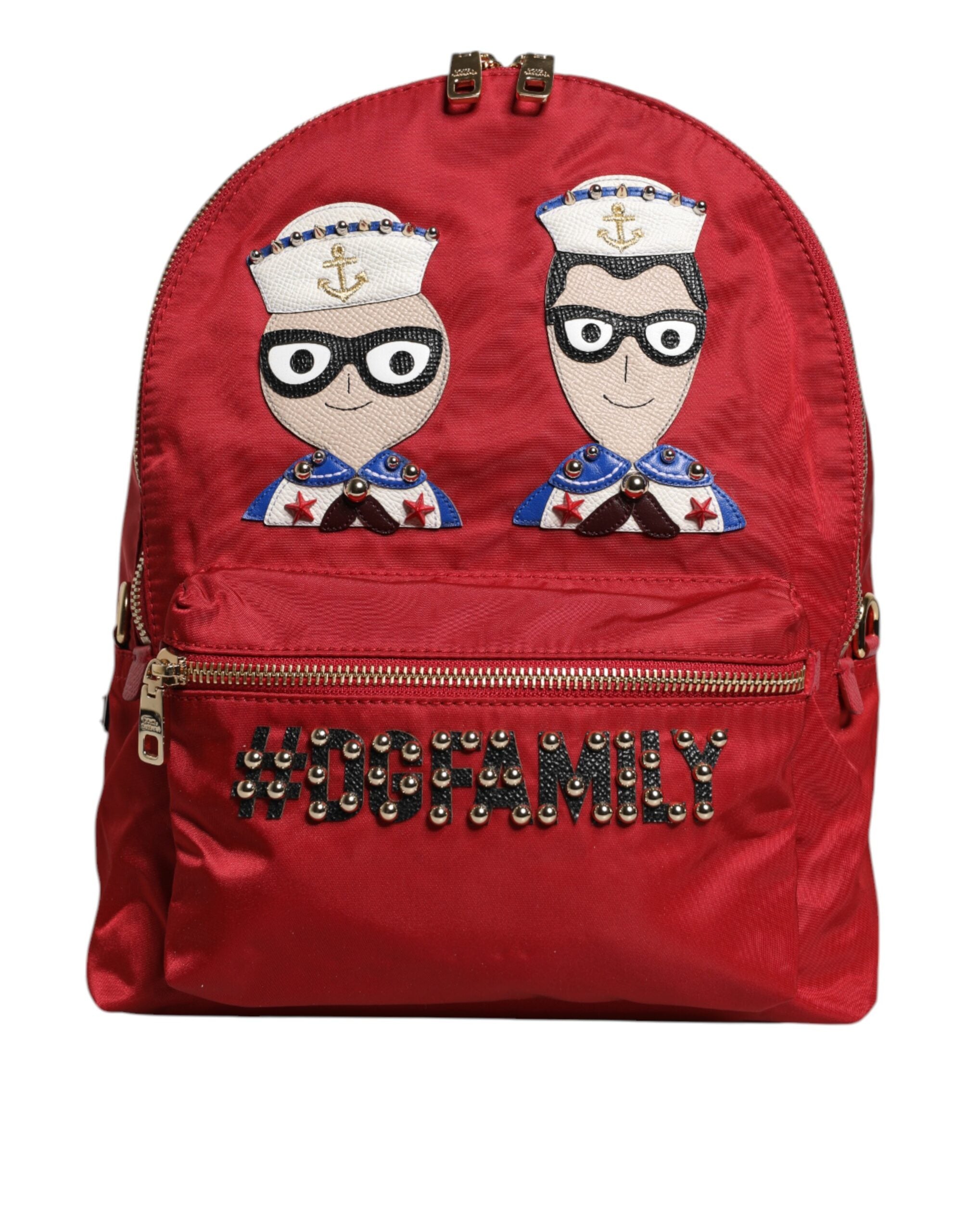Dolce & Gabbana Red #Dgfamily Vulcano Embellishment Backpack Bag Glam Steals