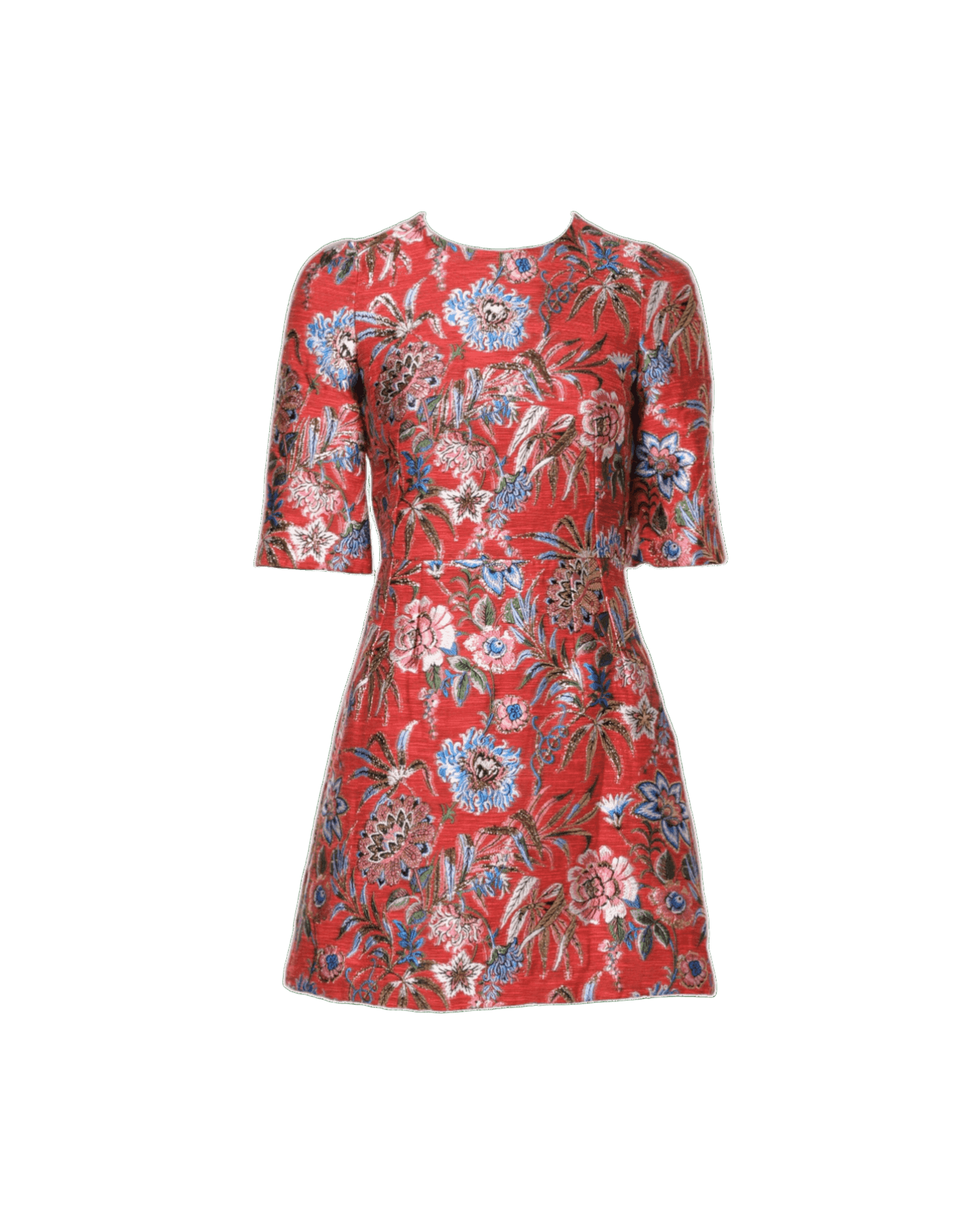 Dolce & Red Gabbana Floral Jacquard A Line Mini Dress Glam Steals