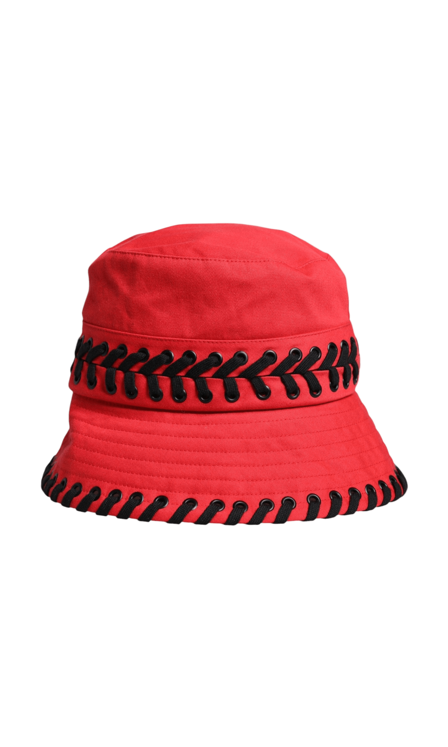 Dolce & Gabbana Red Lace Polyester Wide Brim Bucket Hat Glam Steals